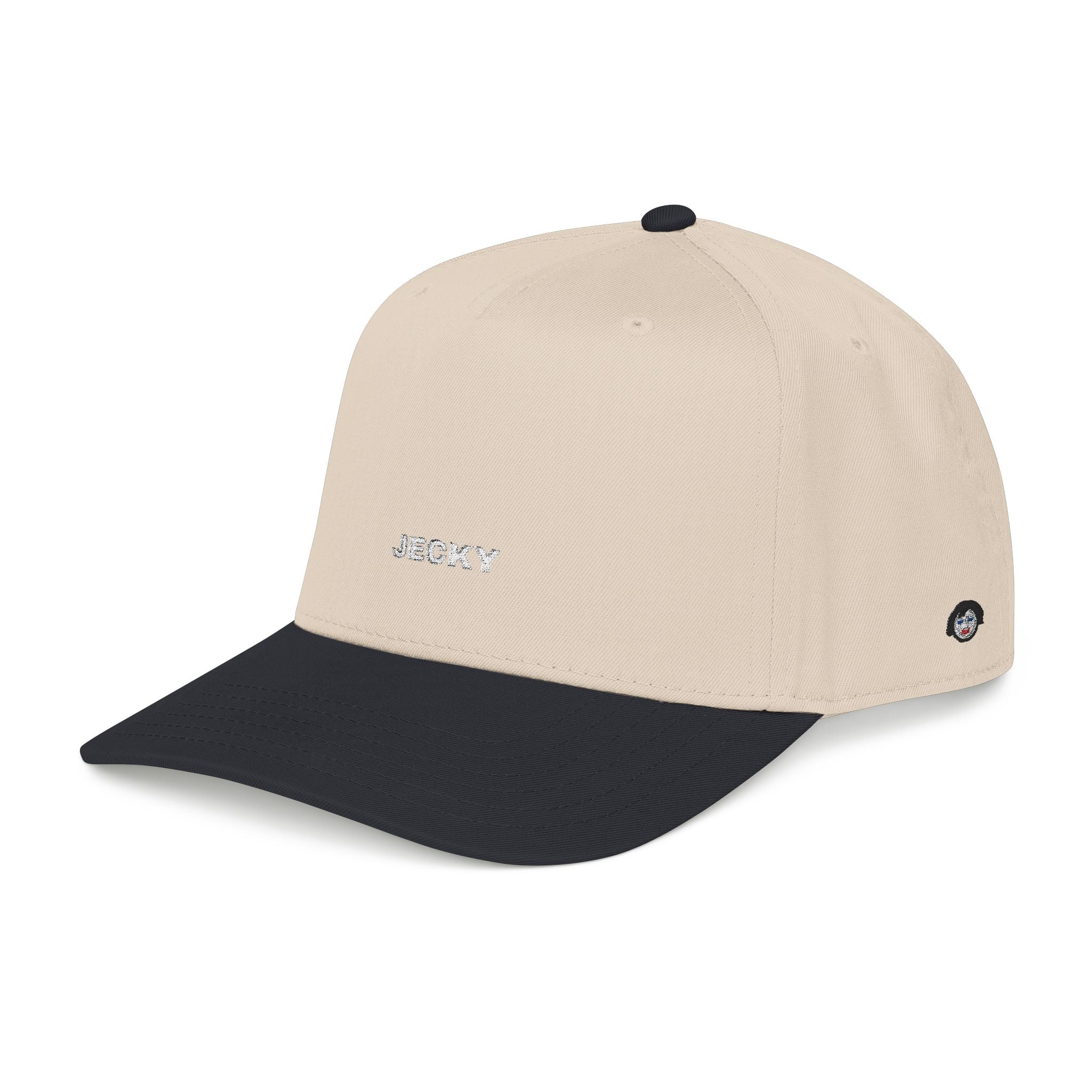 Yellow Script Logo Mid Profile Baseball Cap | Two-Tone Brim, Embroidered Back Logo