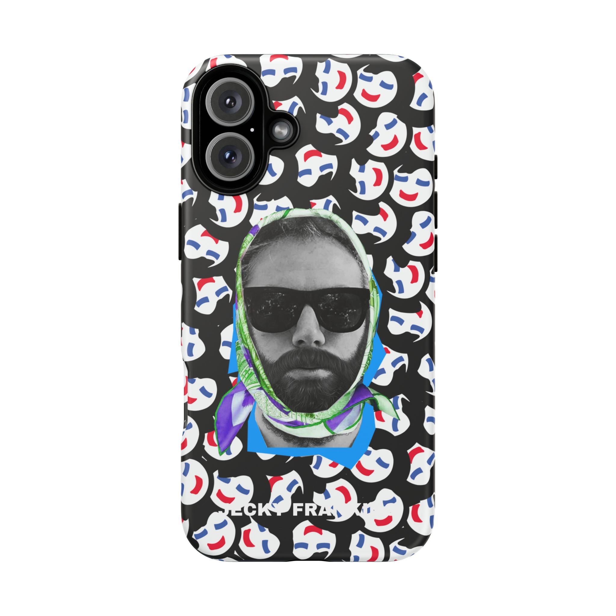 Smiling Mask Pattern Portrait Phone Case | Tough Cases