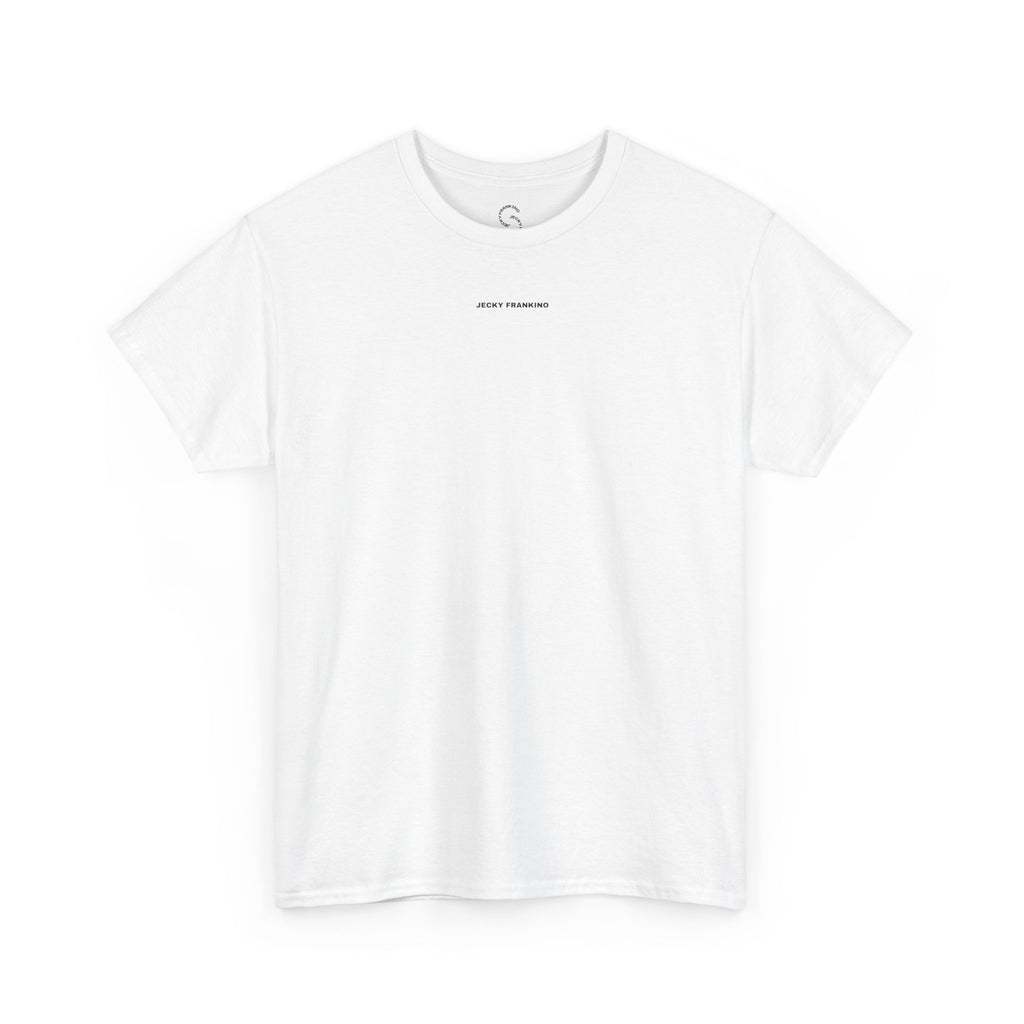 Smiling Rainbow Face Tee | Pastel Neon Backprint T‑Shirt