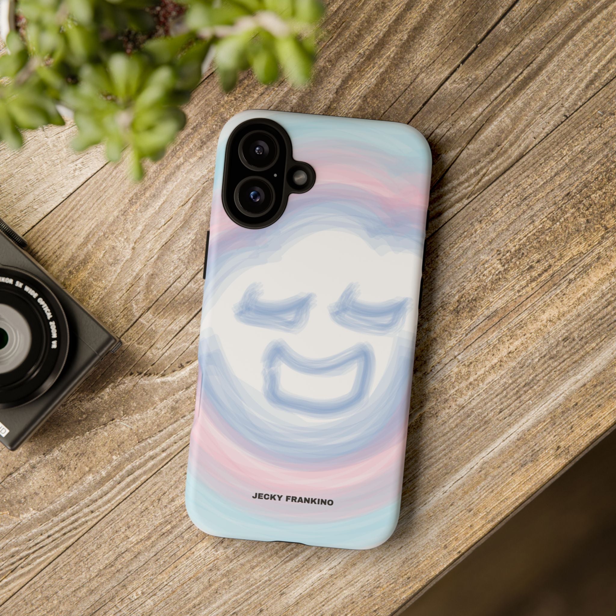 Pastel Smiley Face JECKY FRANKINO Phone Case | Tough Cases