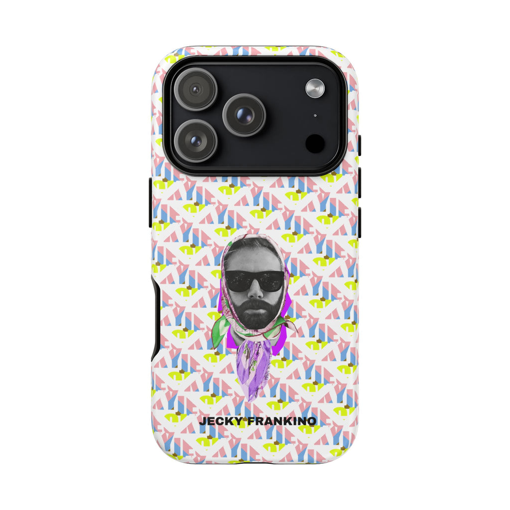 JECKY Retro Geometric Pattern with Sunglass Portrait Phone Case | Tough Cases