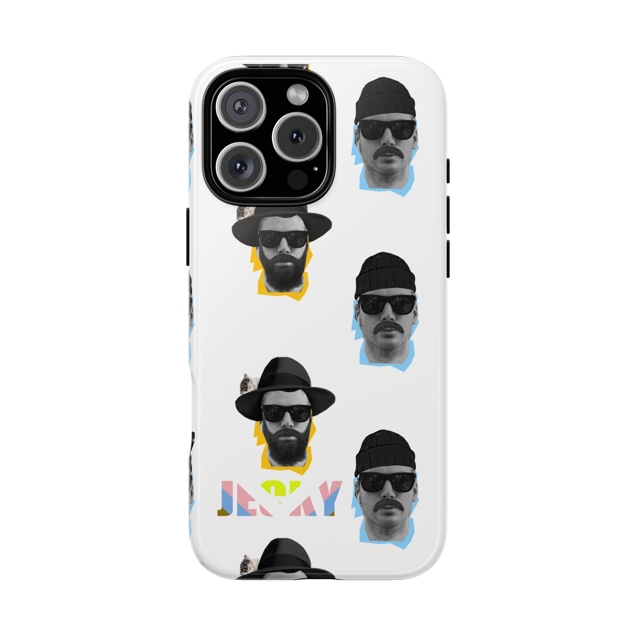 Mustache JECKY Faces phone case | Tough Phone Case, pattern, retro portraits