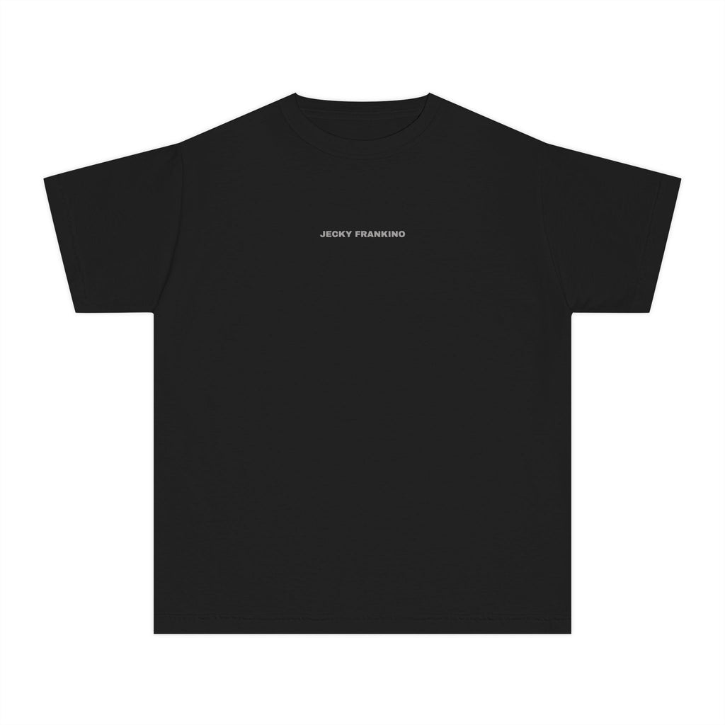 Smiling Face Graphic Youth Tee | Minimal Emoji Back Print