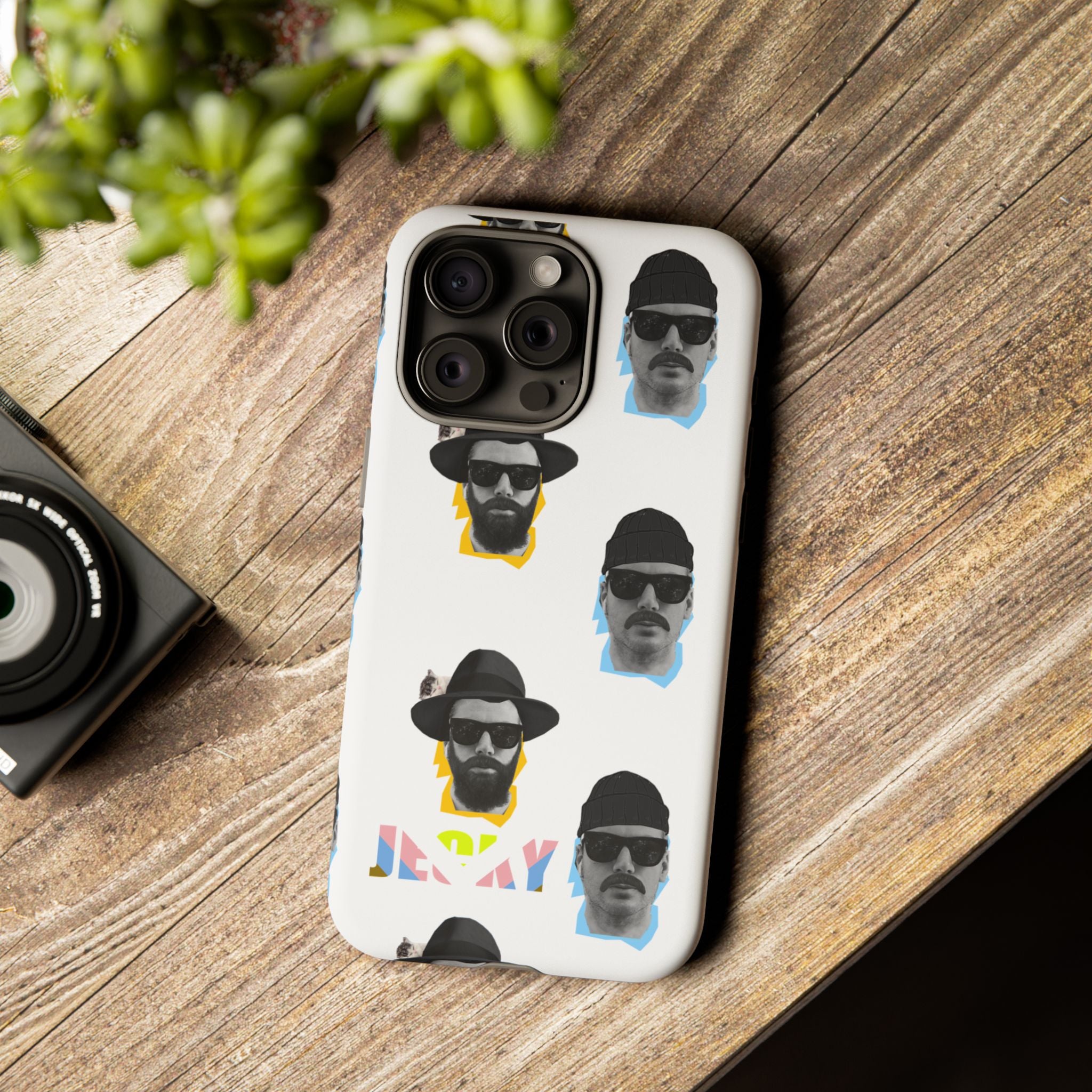 Mustache JECKY Faces phone case | Tough Phone Case, pattern, retro portraits