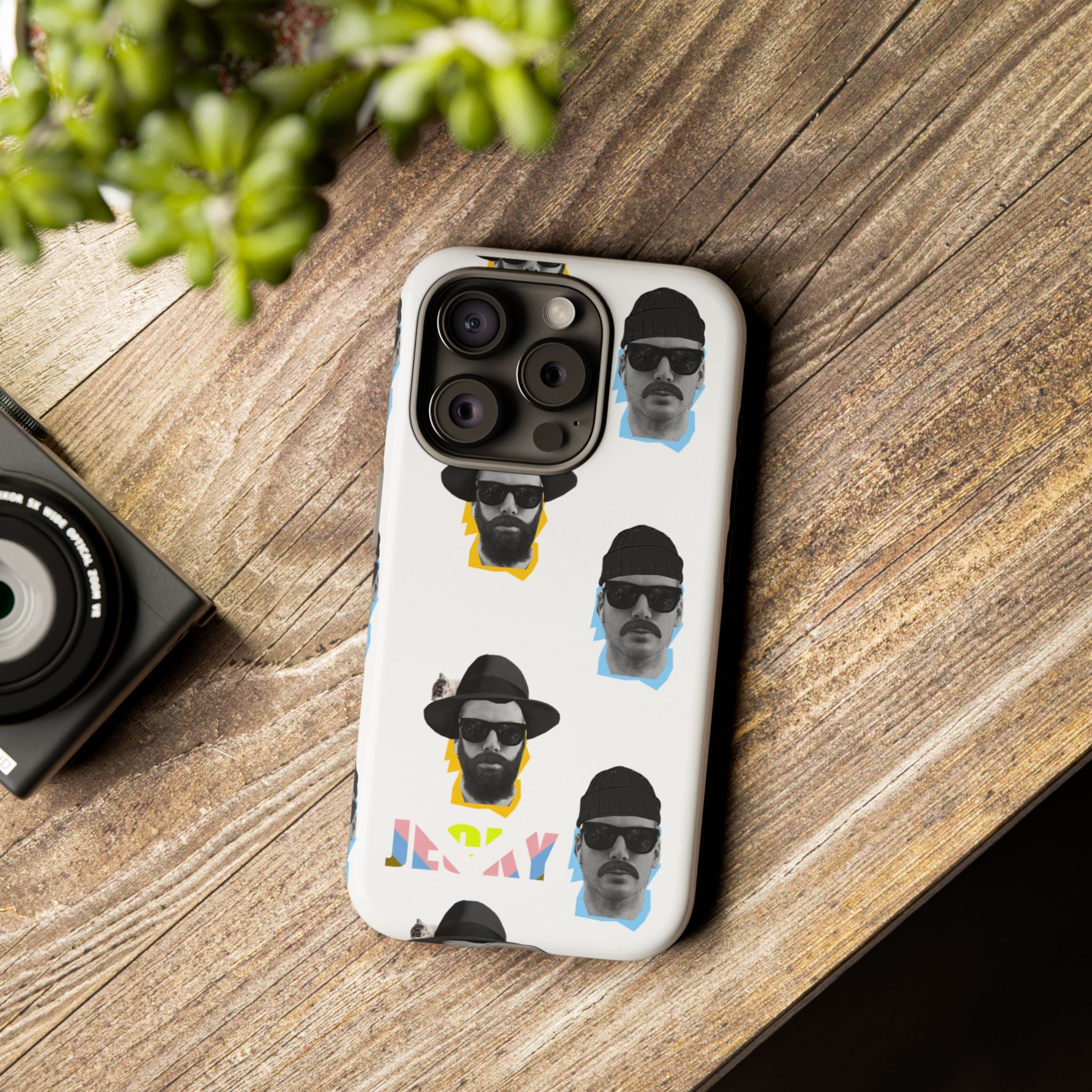 Mustache JECKY Faces phone case | Tough Phone Case, pattern, retro portraits