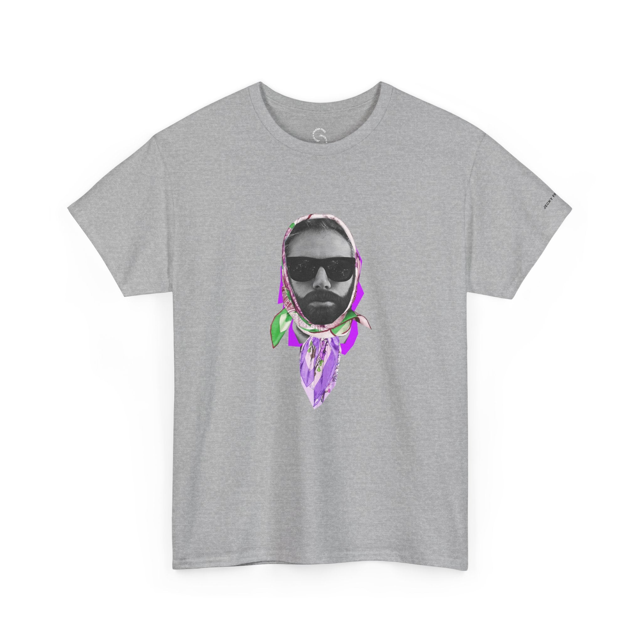 JECKY Fuxia FOULARD  Man  T-Shirt | Retro Portrait, Sunglasses, Vaporwave Accent