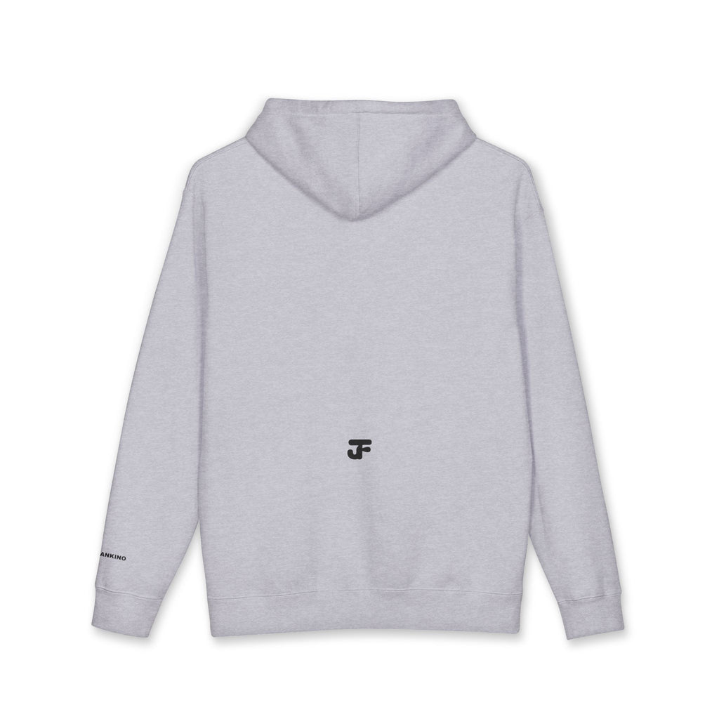 Smiling Face Graphic Hoodie | Minimal Portrait, White Hooded Sweatshirt