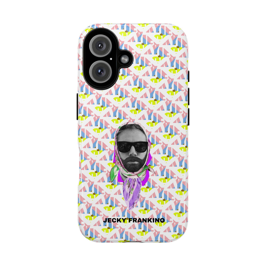 JECKY Retro Geometric Pattern with Sunglass Portrait Phone Case | Tough Cases
