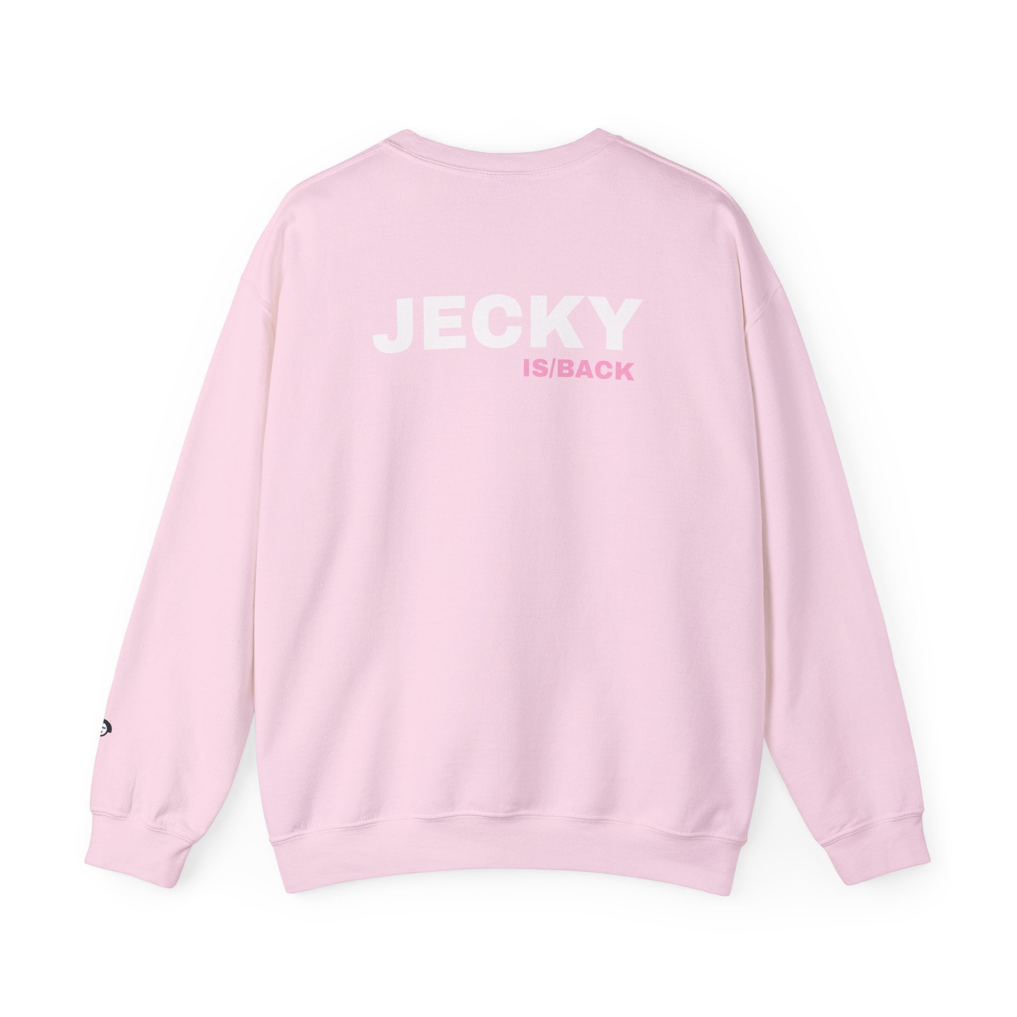 JECKY is/back Crewneck Sweatshirt | Minimal Back Text Design