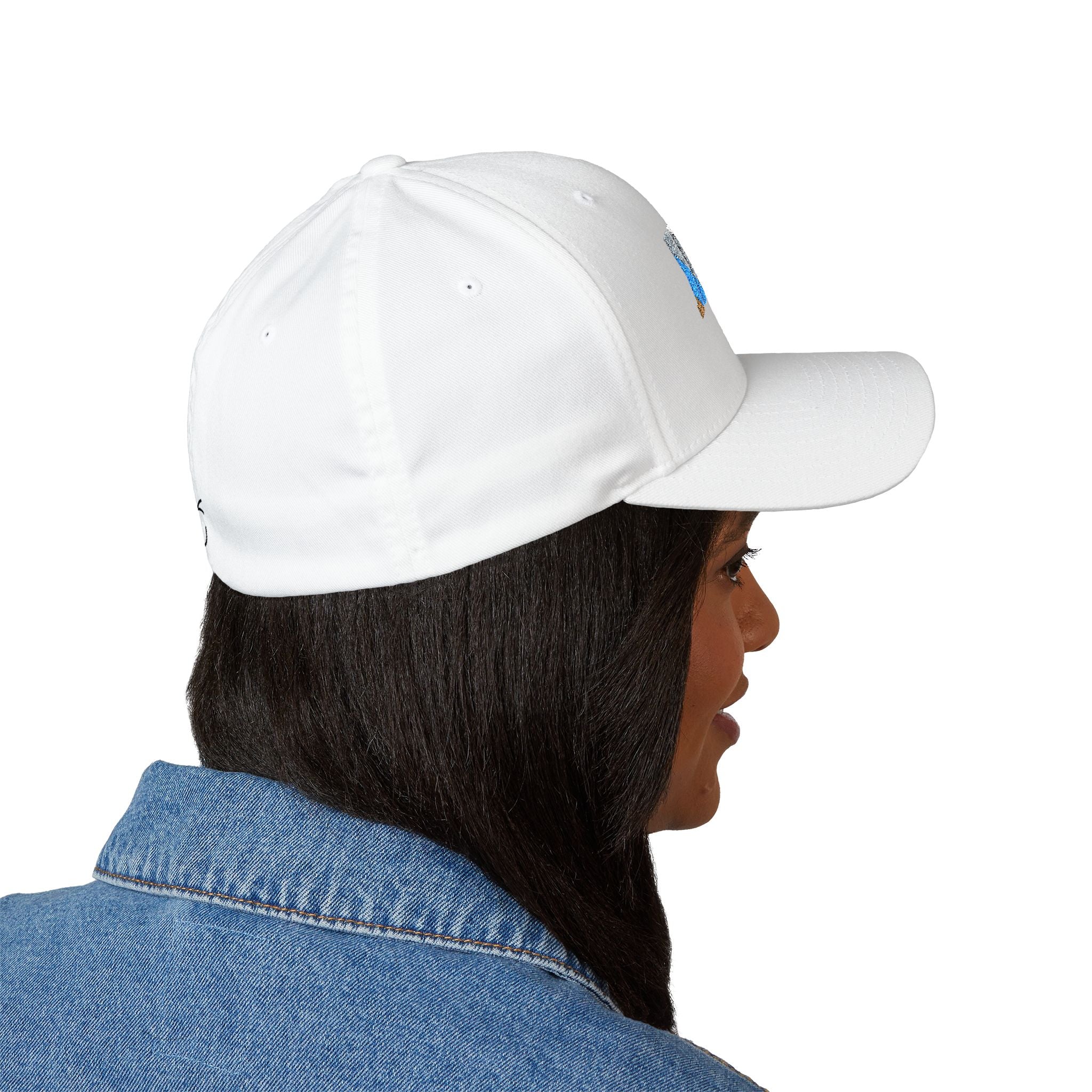 JECKY Text Patch Cap | Embroidered Baseball Hat, Winking Back Detail