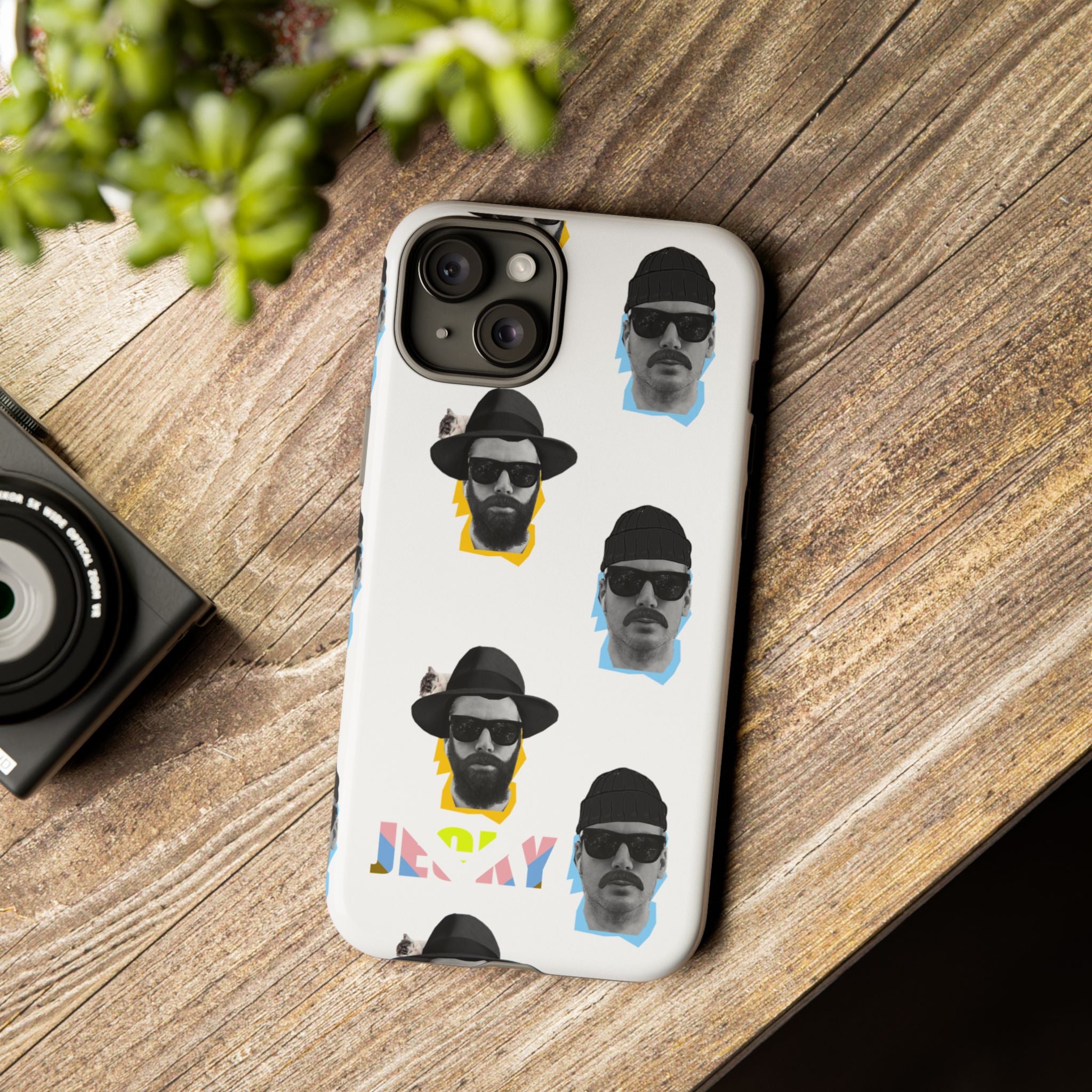 Mustache JECKY Faces phone case | Tough Phone Case, pattern, retro portraits