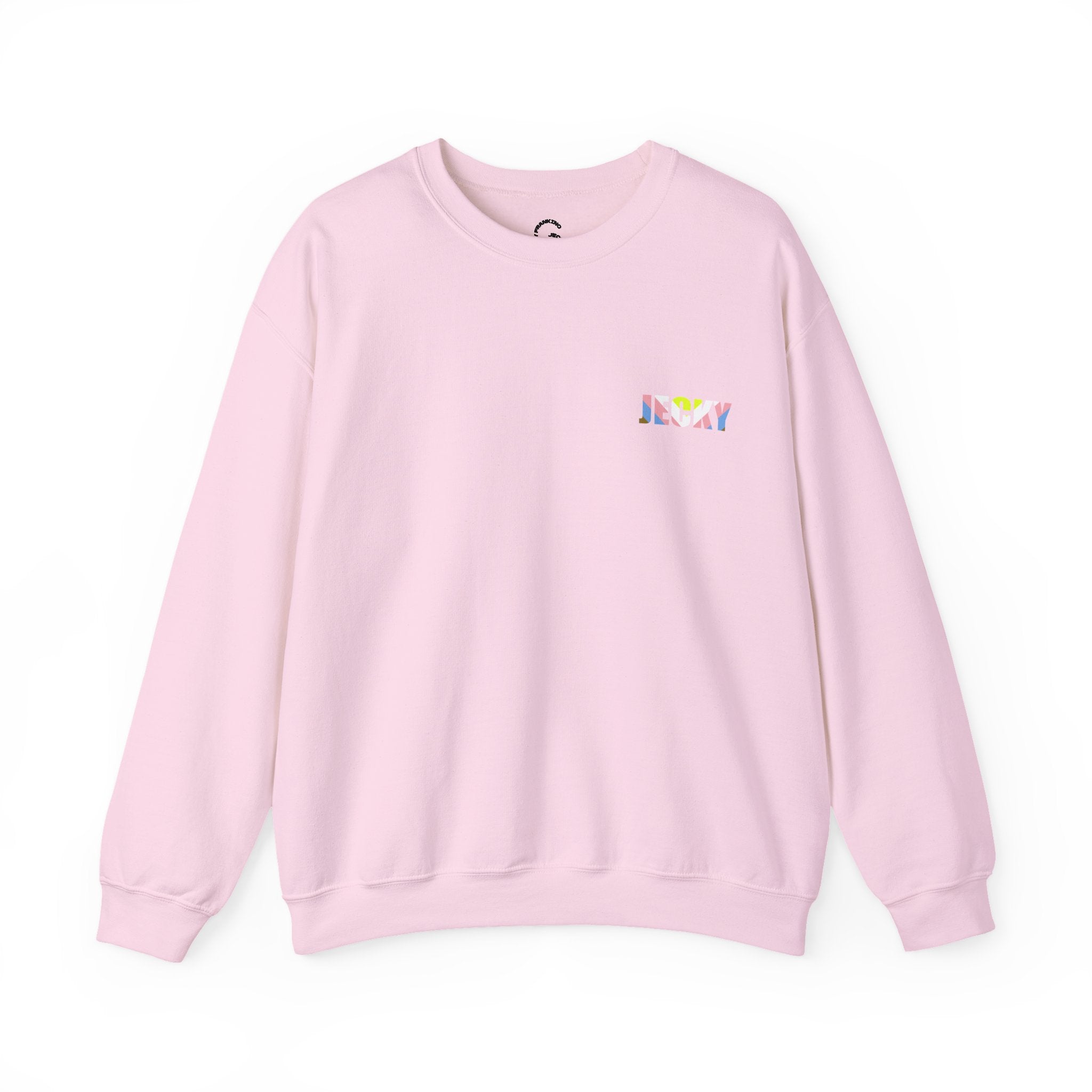 Pastel Smiley Rainbow Crewneck Sweatshirt | Soft Cloud Face Design