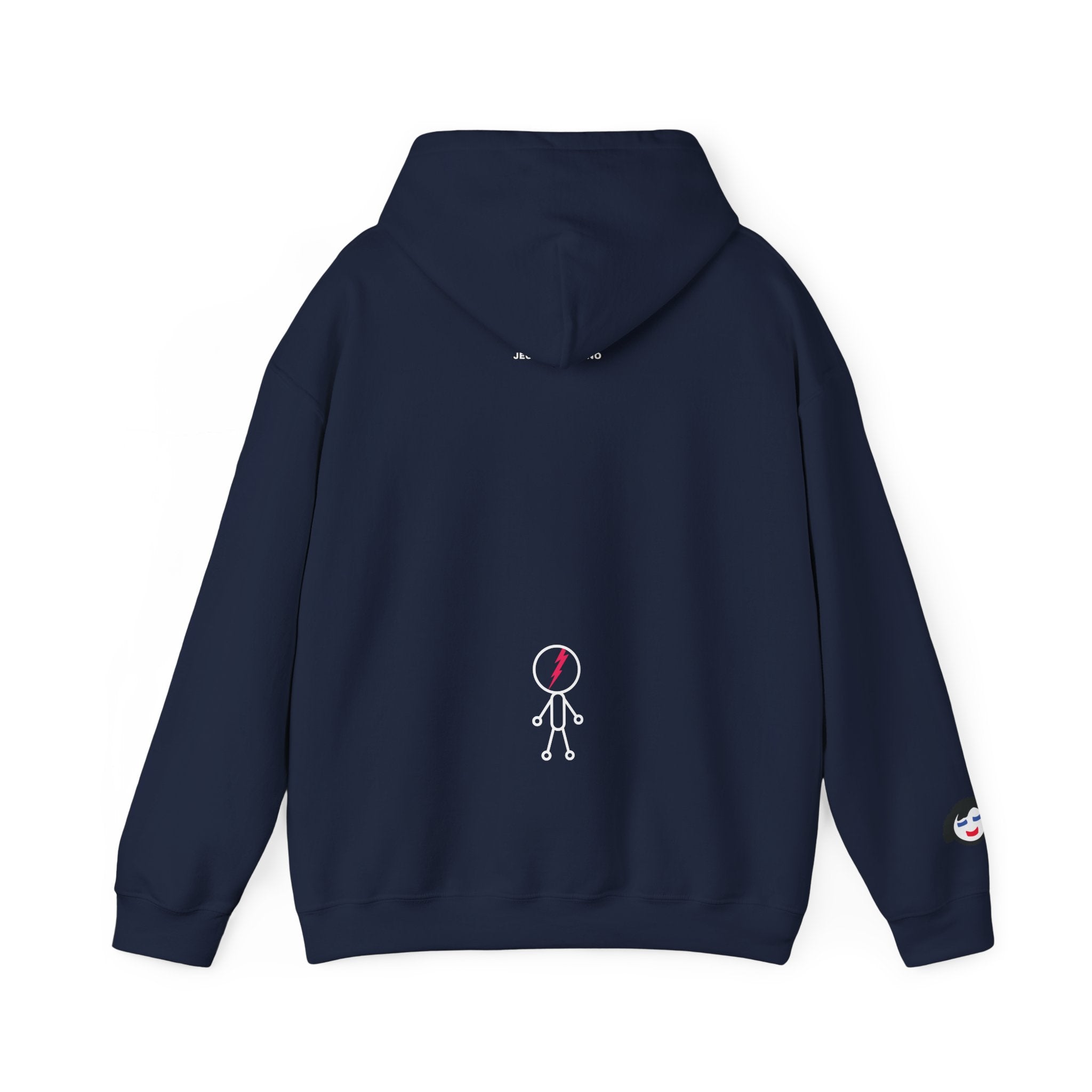 Smiling Rainbow Face JECKY FRANKINO Hoodie | Minimal Pastel Graphic Sweatshirt