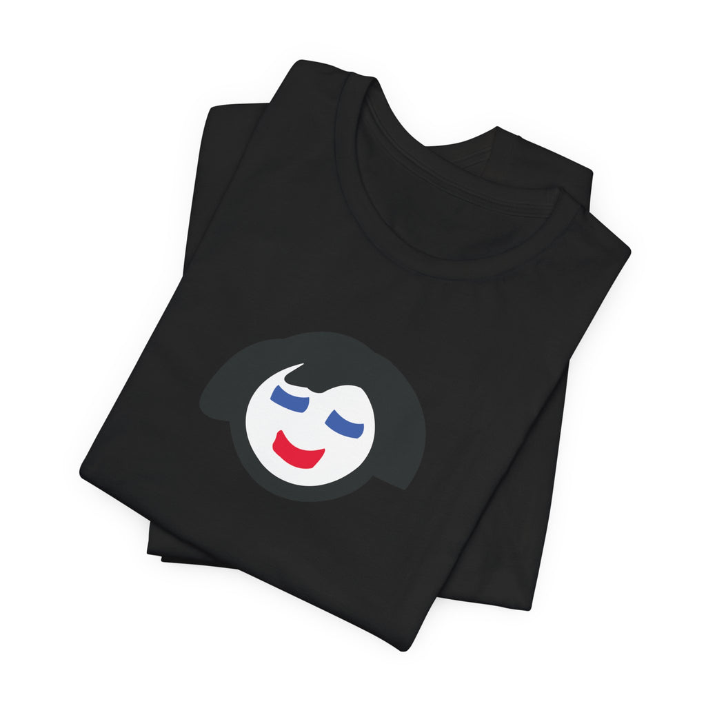 Minimalist Smiling Face Graphic Tee — Cute Peaceful Emoji T-Shirt