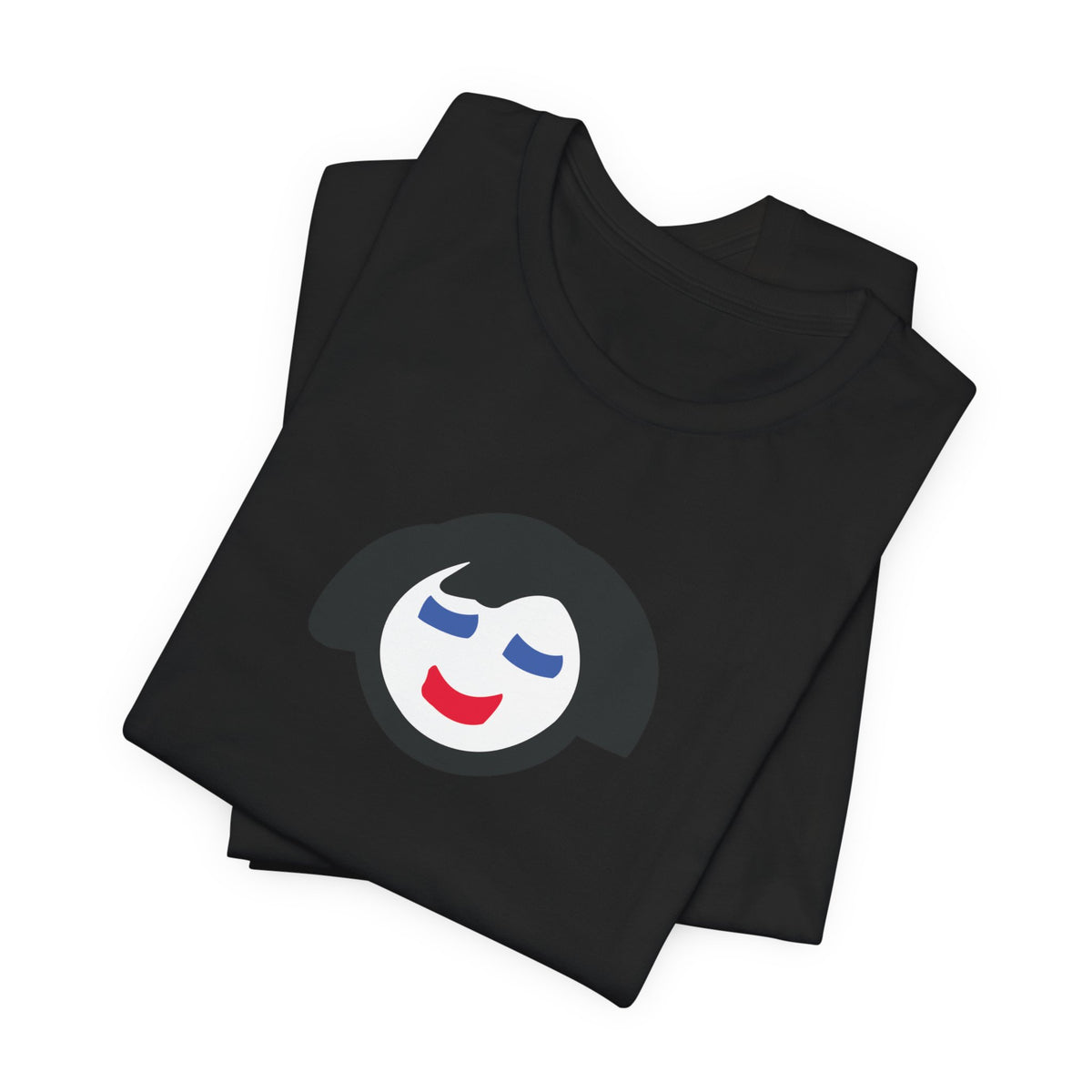 Minimalist Smiling Face Graphic Tee — Cute Peaceful Emoji T-Shirt
