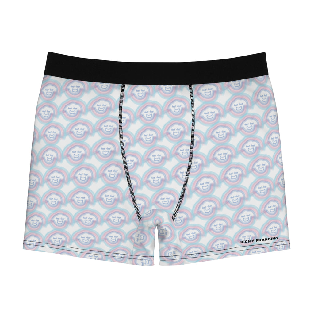 Smiling Monkey Pattern Boxer Briefs | All-Over Print Trippy Retro Face