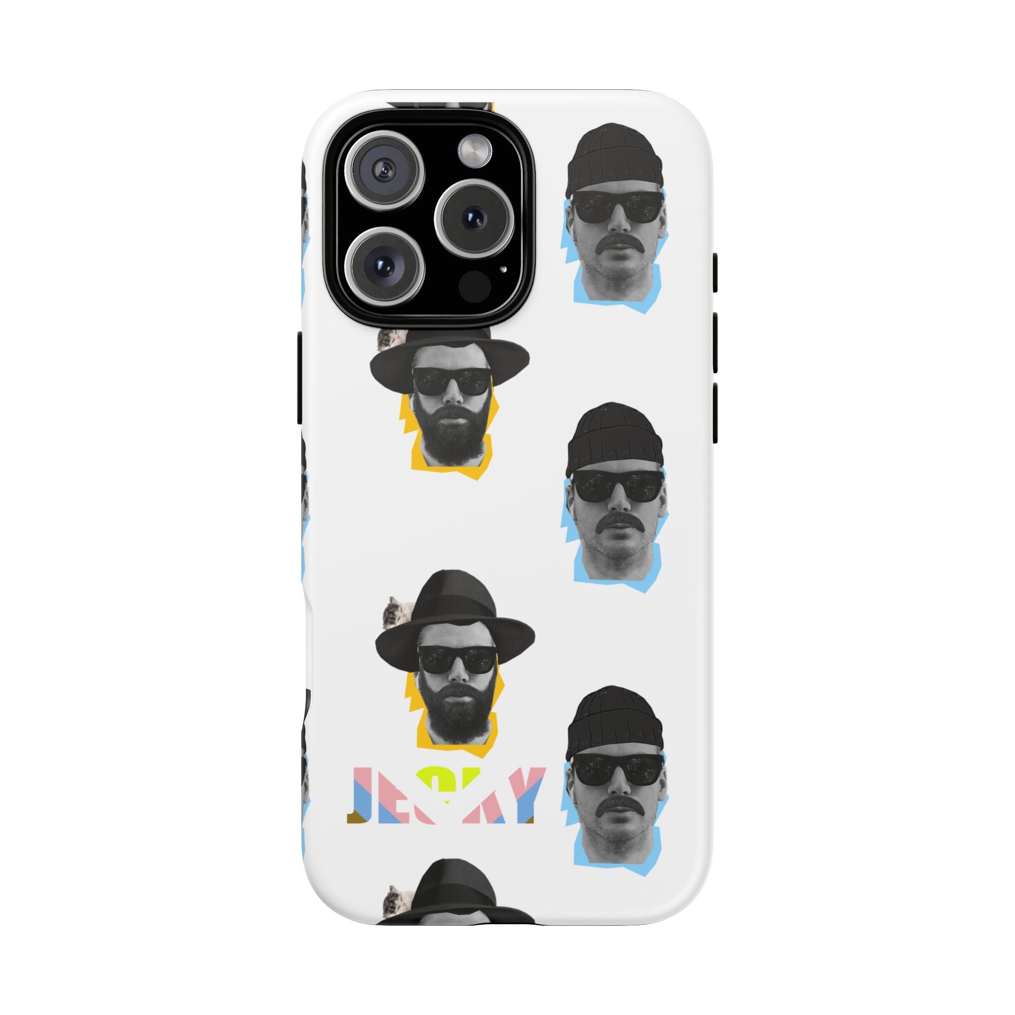 Mustache JECKY Faces phone case | Tough Phone Case, pattern, retro portraits