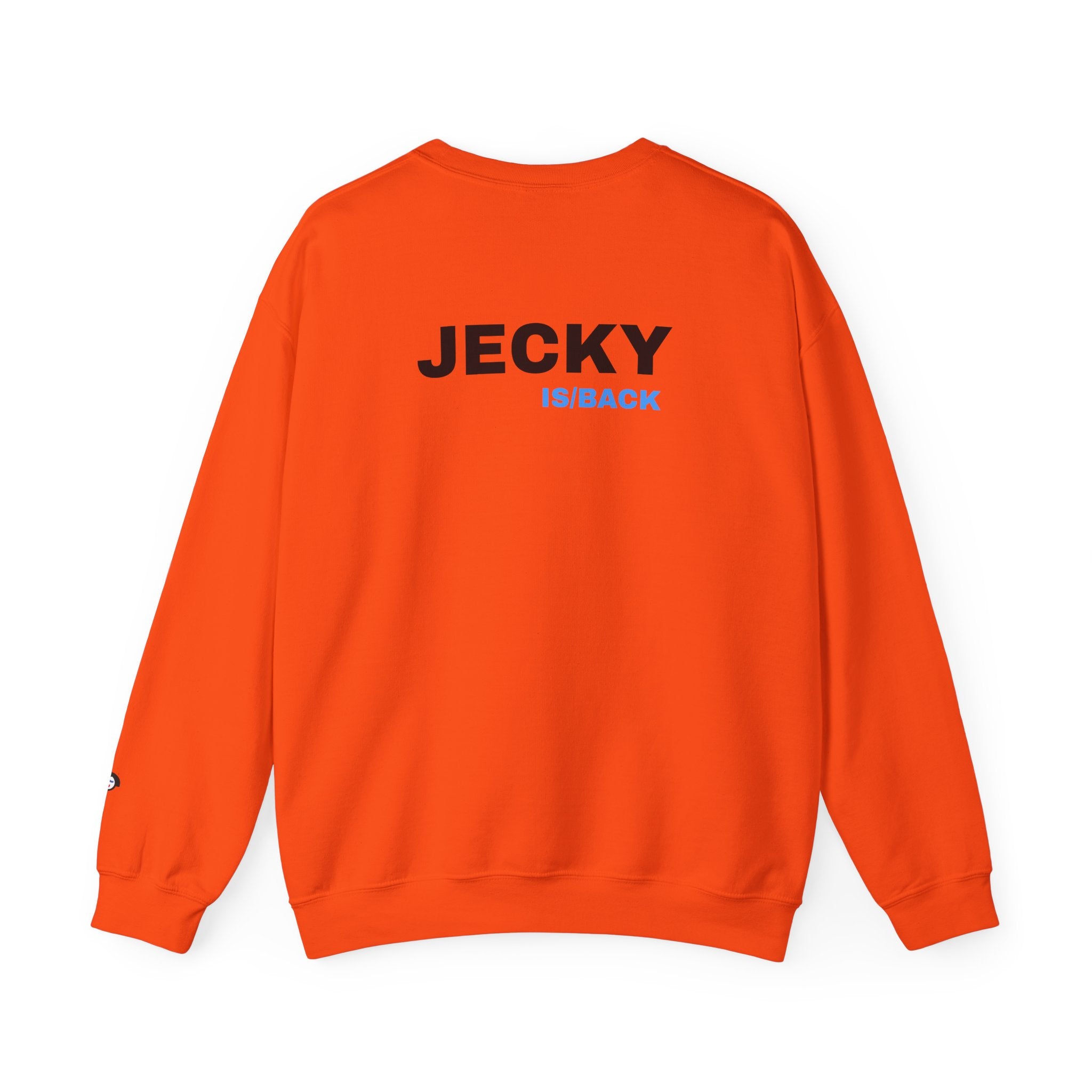 JECKY is/back Crewneck Sweatshirt | Minimal Back Text Design