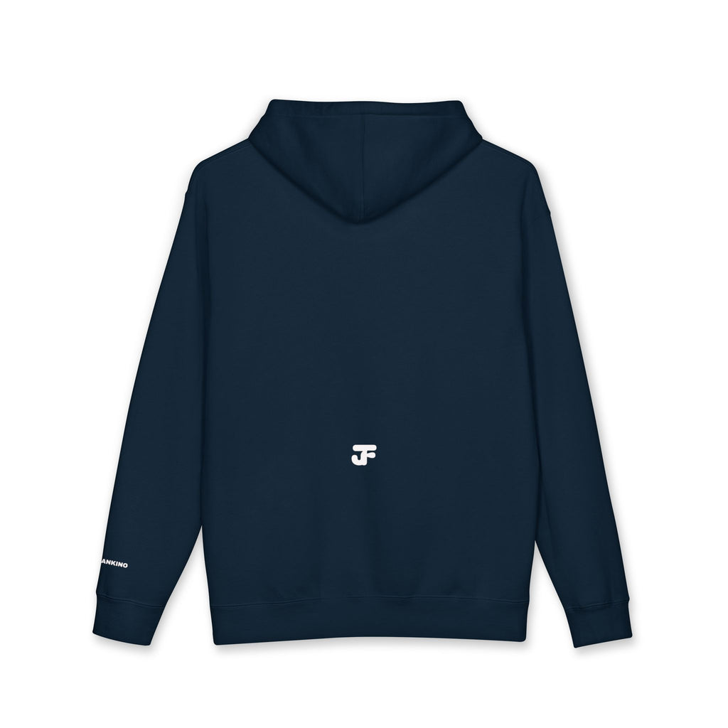 Smiling Face Graphic Hoodie | Minimal Portrait, White Hooded Sweatshirt