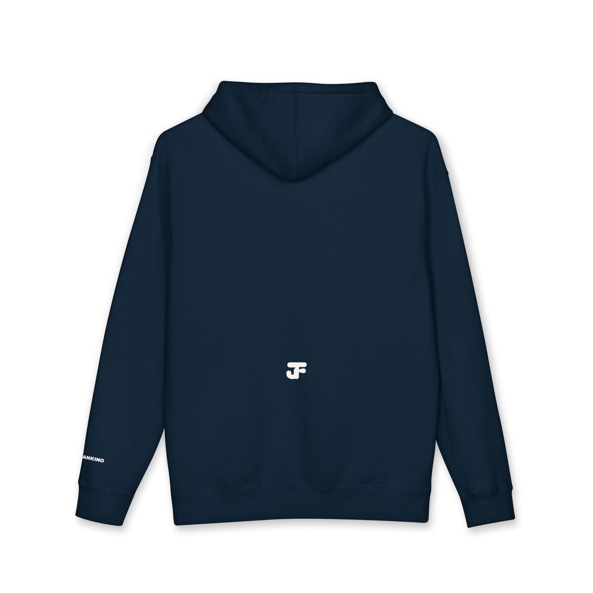 Smiling Face Graphic Hoodie | Minimal Portrait, White Hooded Sweatshirt