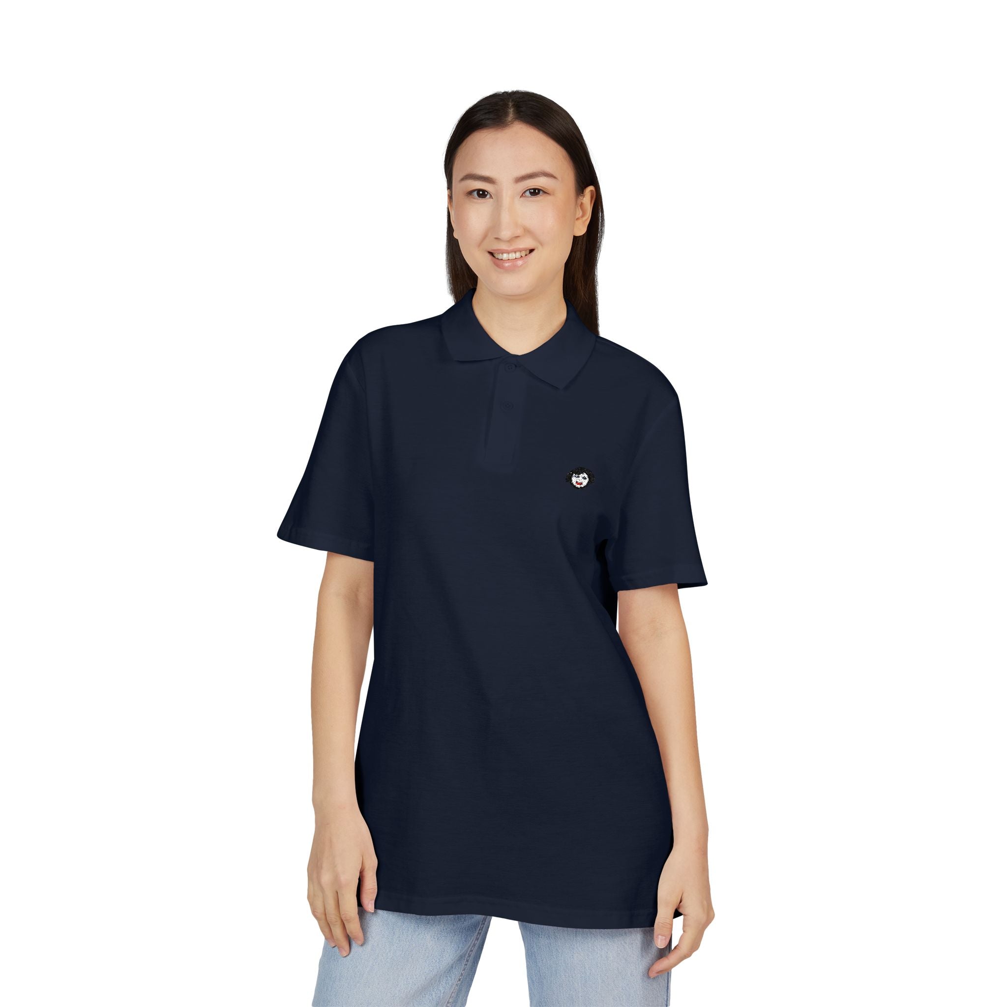 Minimal Jecky Face Logo  embroidered  Polo