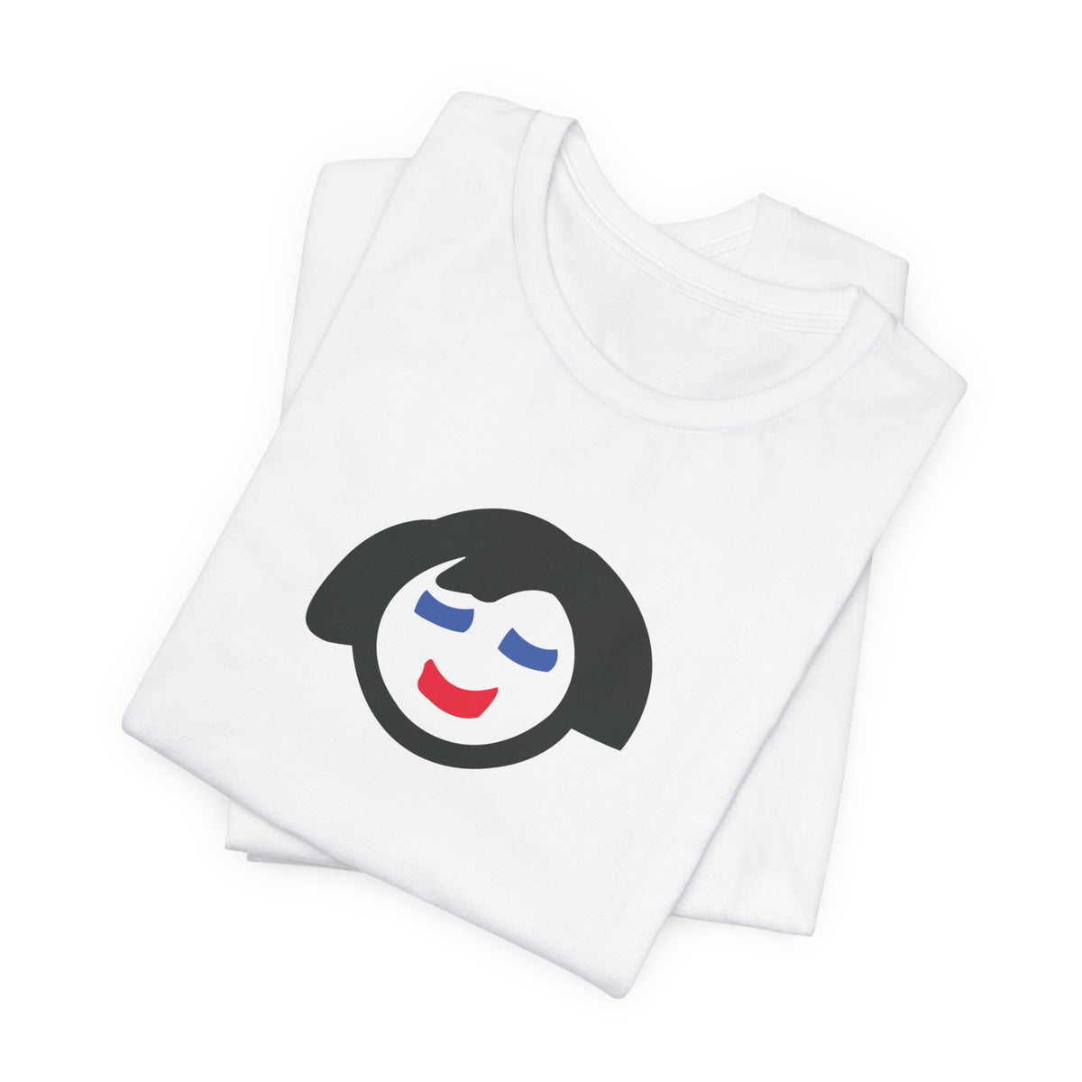 Minimalist Smiling Face Graphic Tee — Cute Peaceful Emoji T-Shirt