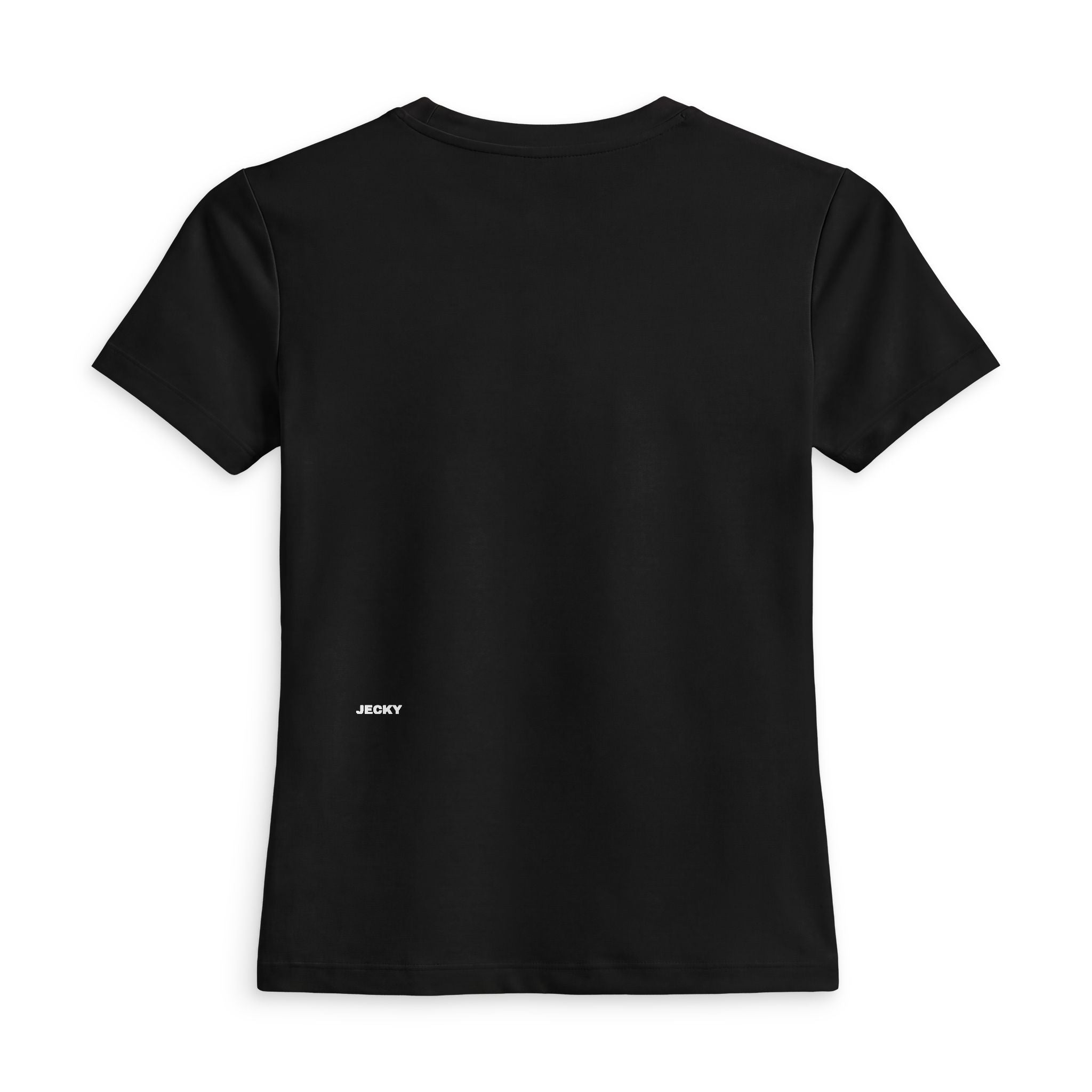 Smiling Face Jecky Frankino Tee | Black Women's Fitted T-Shirt