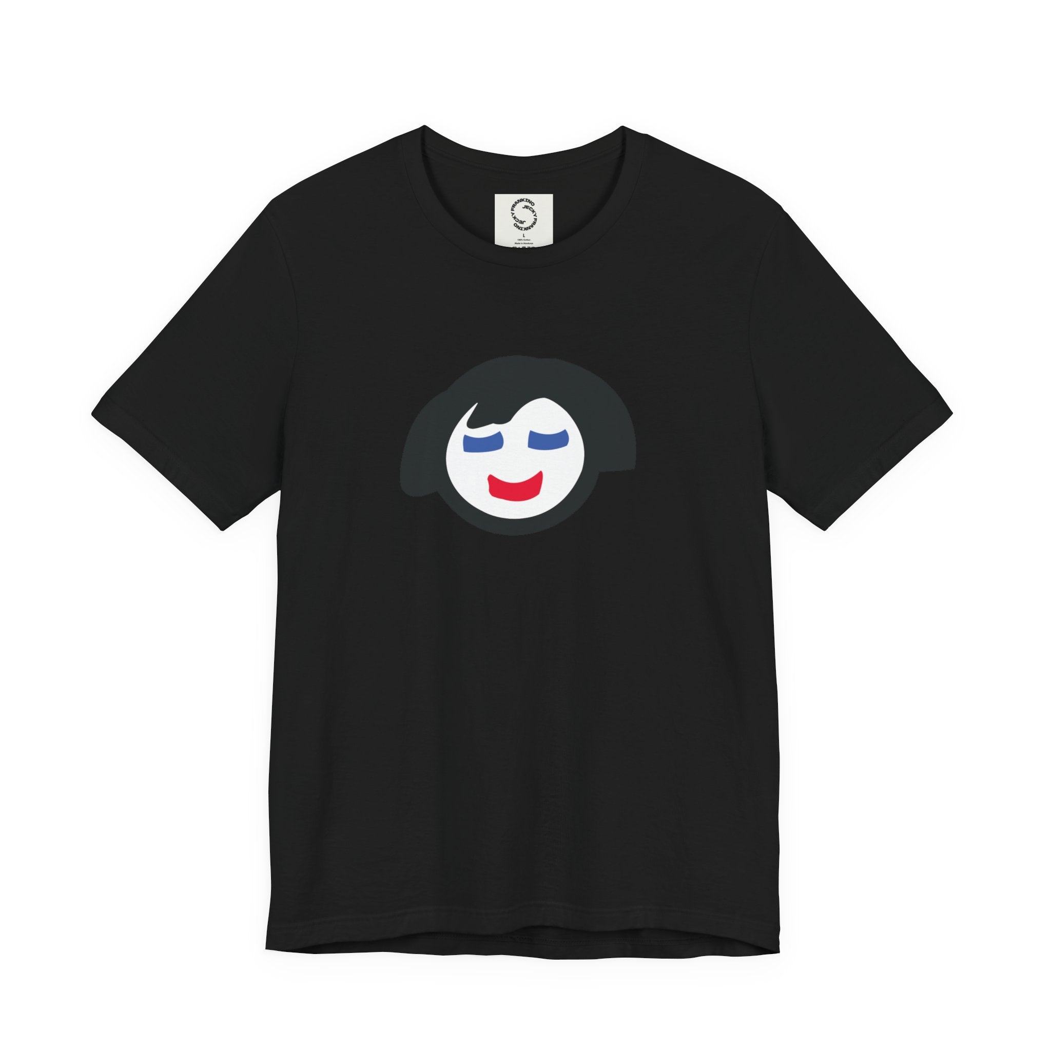 Minimalist Smiling Face Graphic Tee — Cute Peaceful Emoji T-Shirt