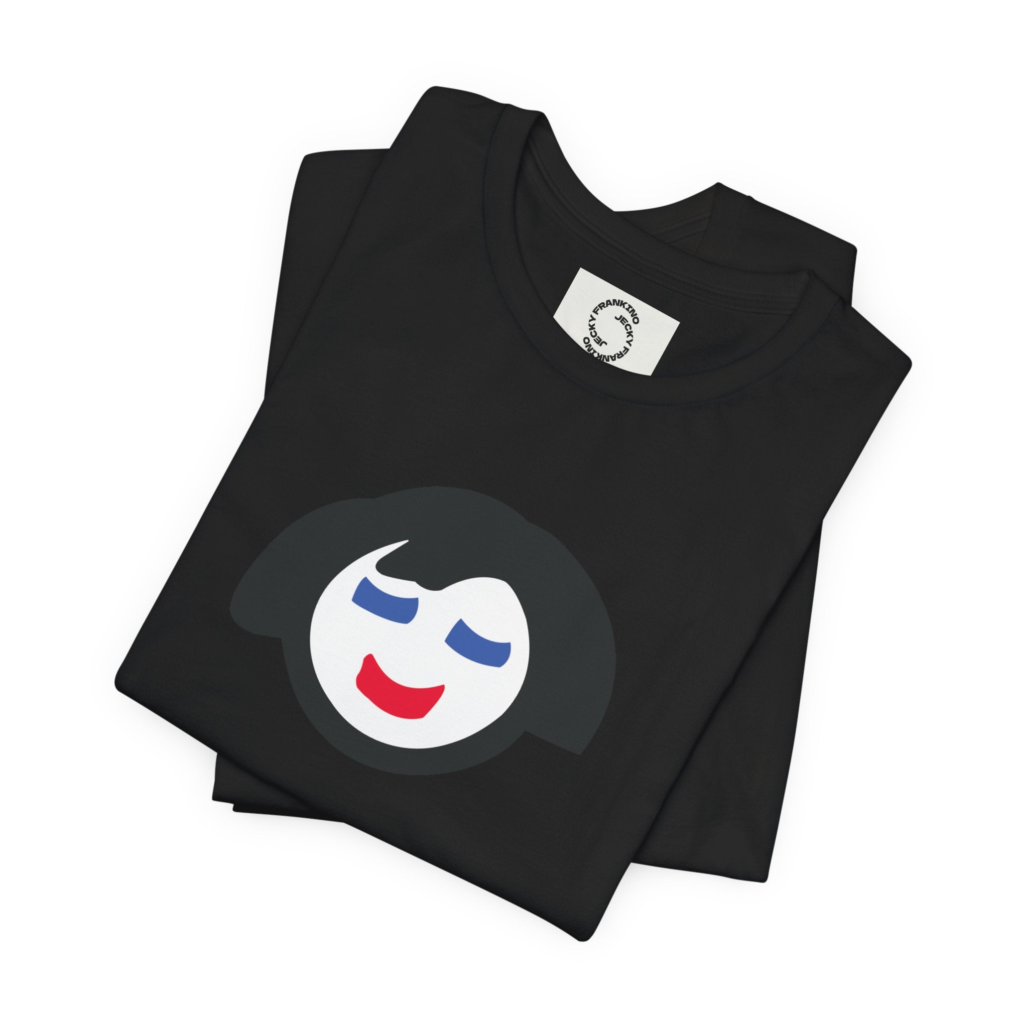 Minimalist Smiling Face Graphic Tee — Cute Peaceful Emoji T-Shirt