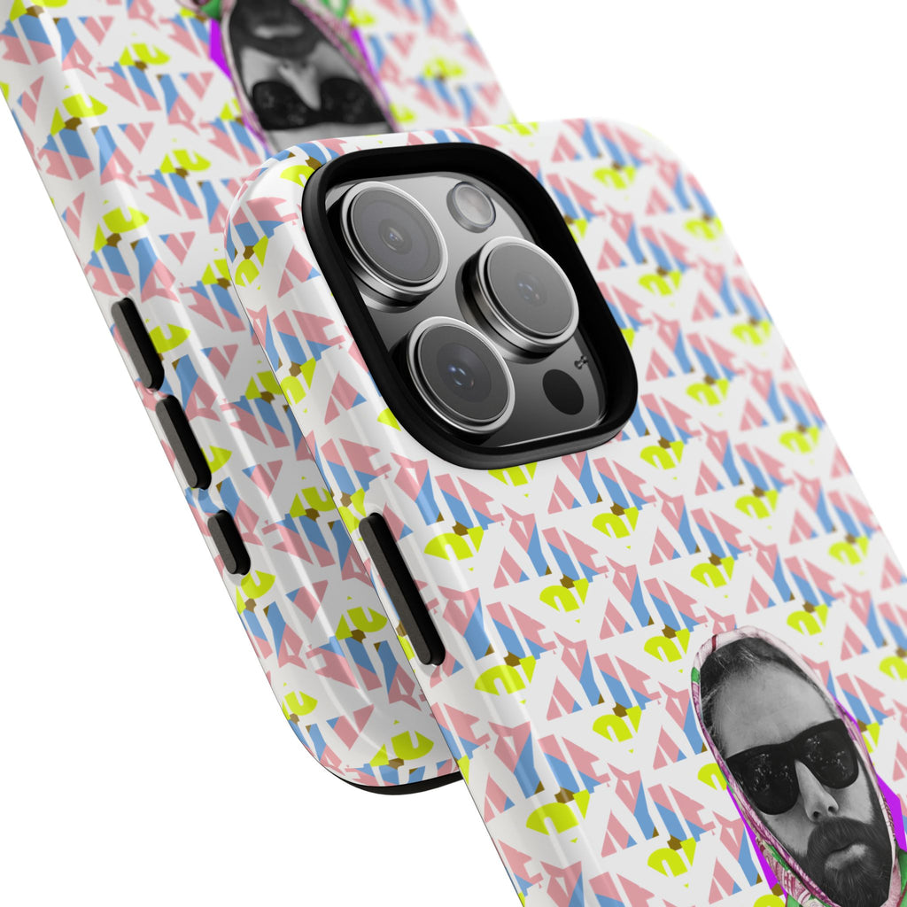 JECKY Retro Geometric Pattern with Sunglass Portrait Phone Case | Tough Cases