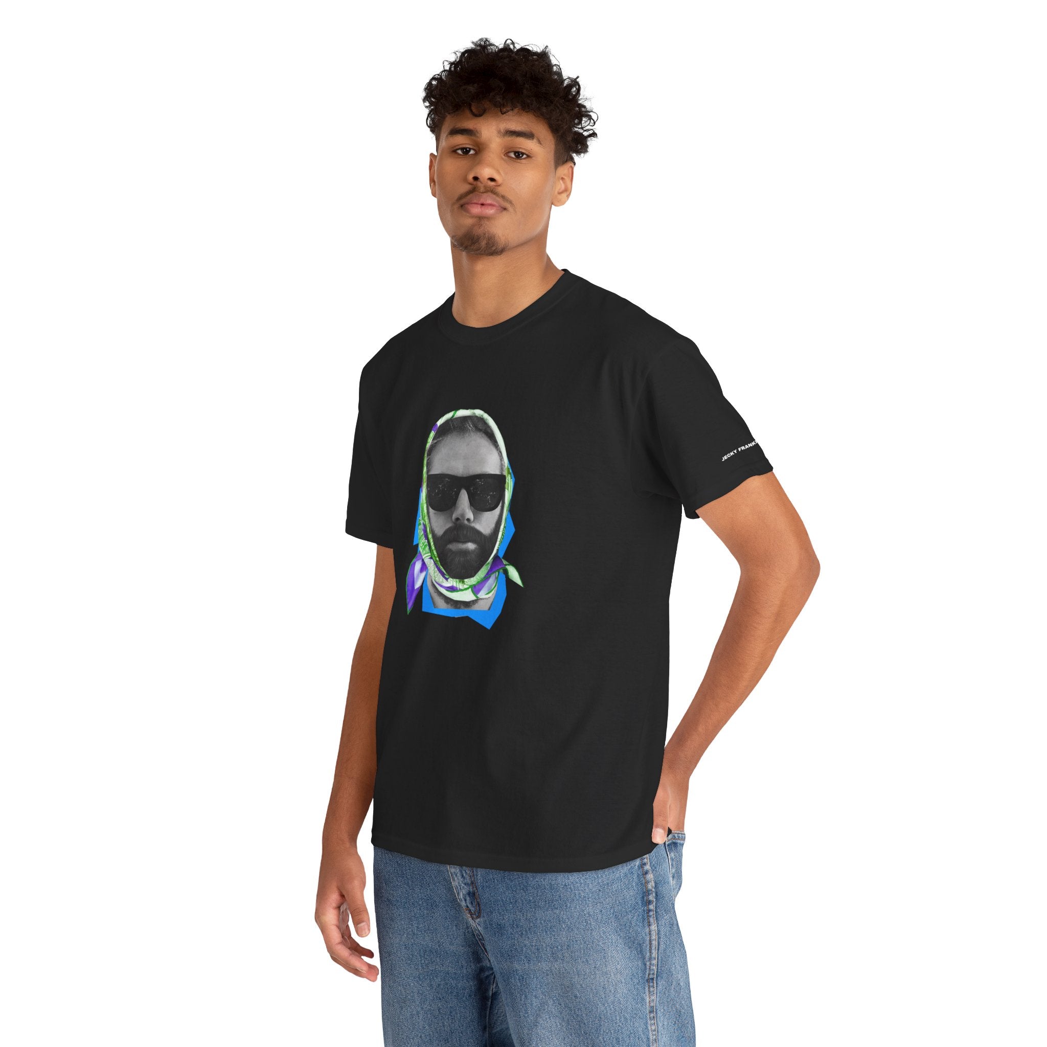 JECKY FOULARD  Man  T-Shirt | Retro Portrait, Sunglasses, Vaporwave Accent