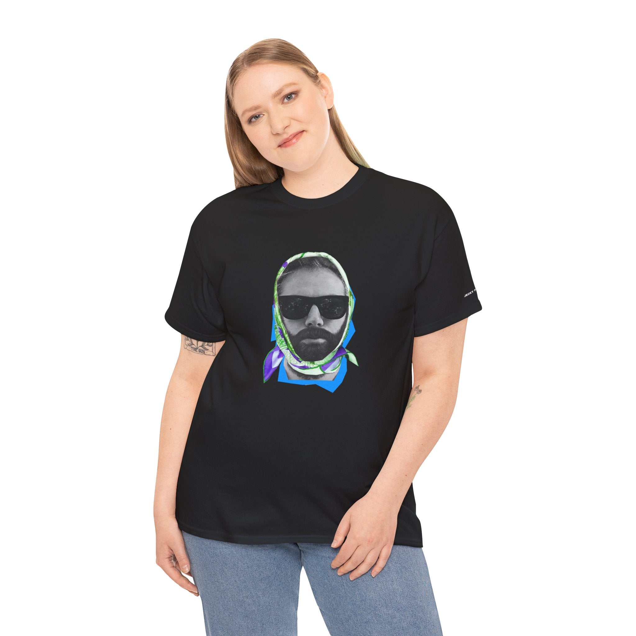 JECKY FOULARD  Man  T-Shirt | Retro Portrait, Sunglasses, Vaporwave Accent