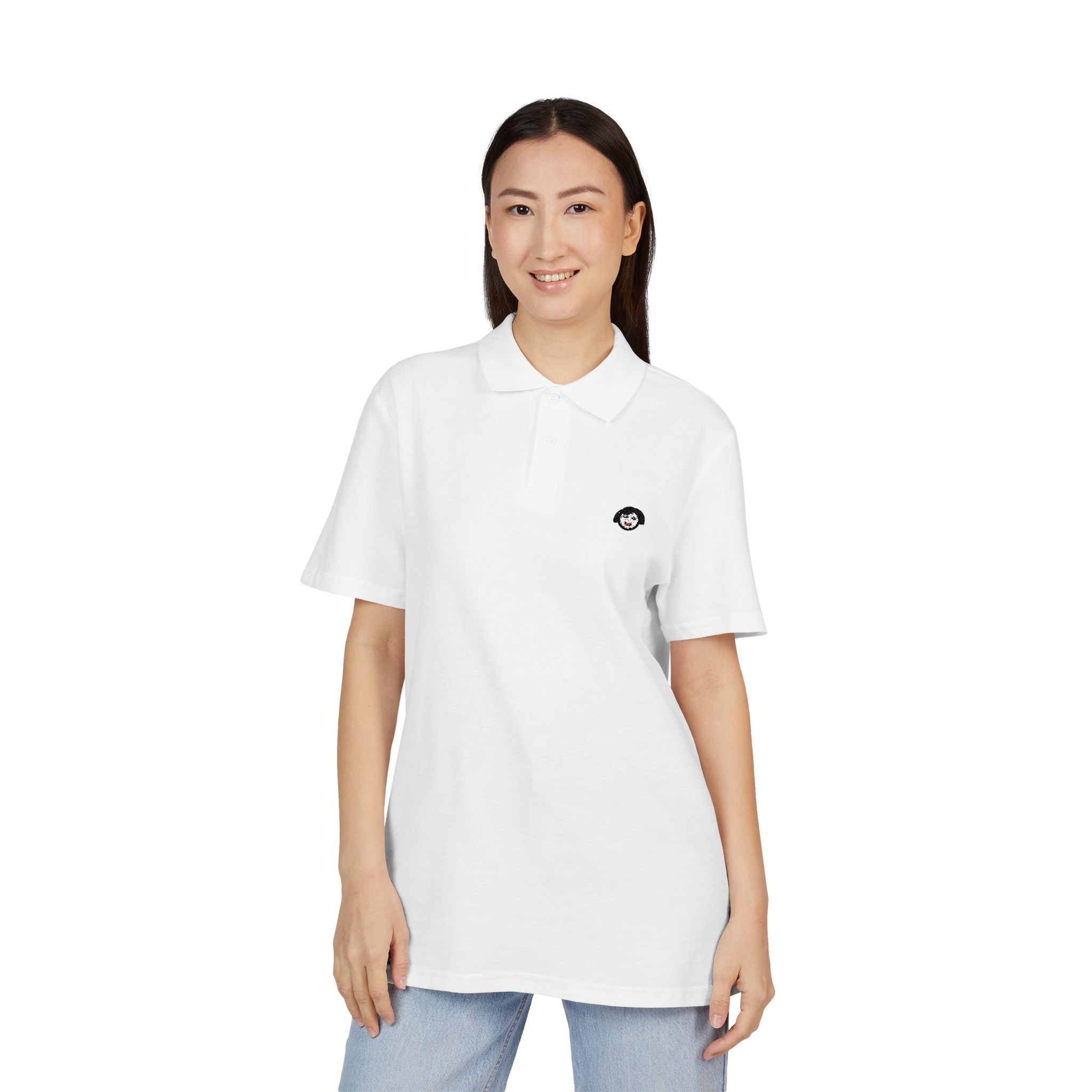 Minimal Jecky Face Logo  embroidered  Polo