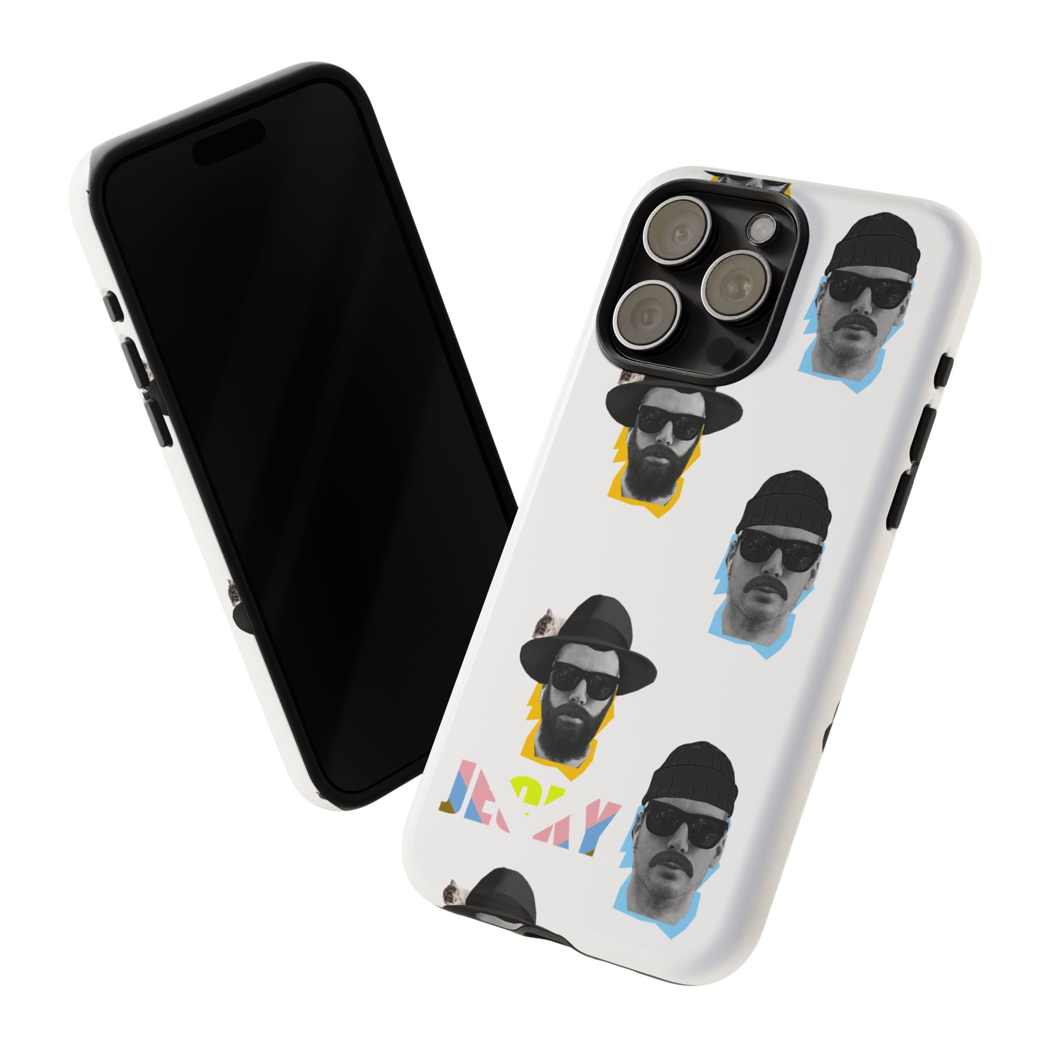 Mustache JECKY Faces phone case | Tough Phone Case, pattern, retro portraits