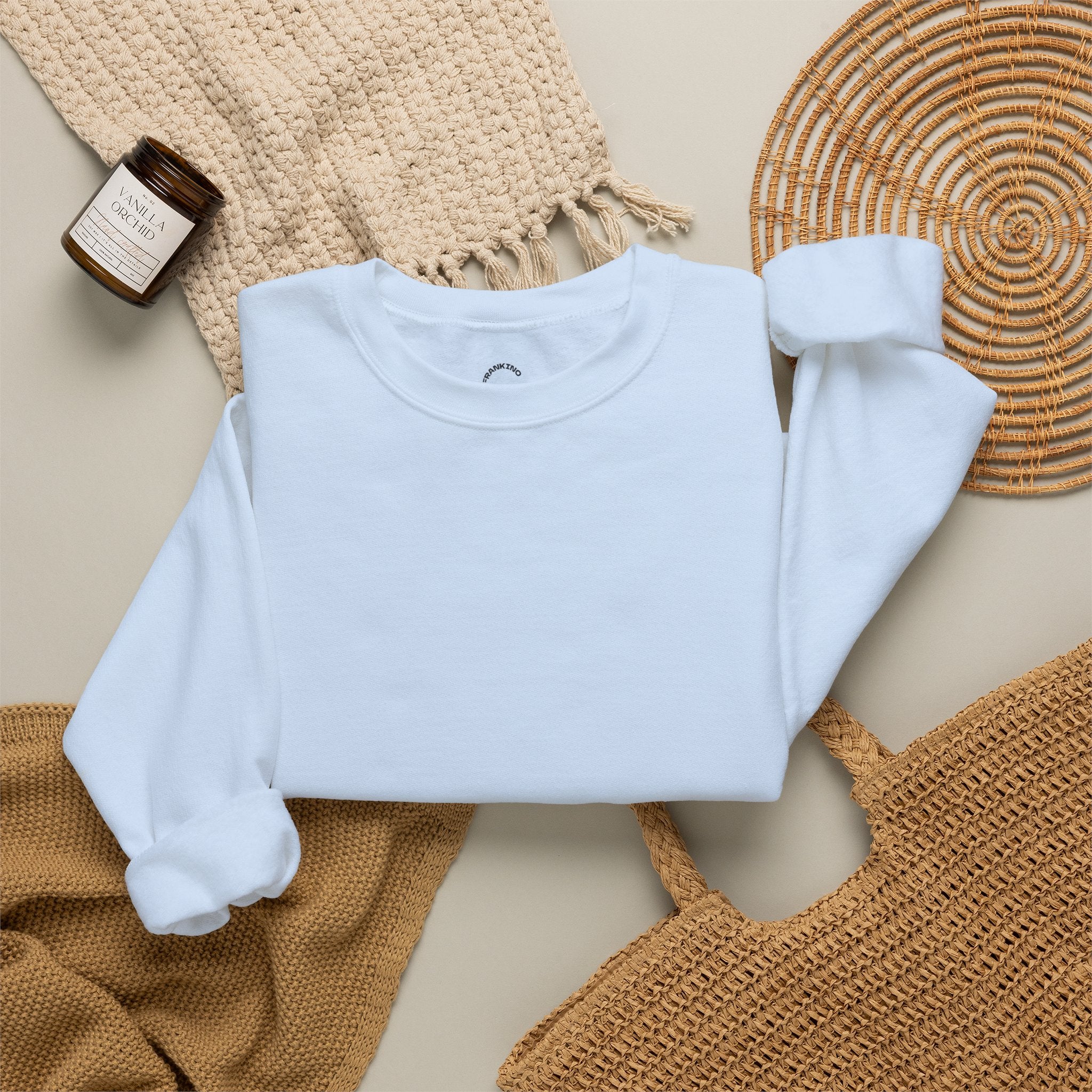 JECKY is/back Crewneck Sweatshirt | Minimal Back Text Design
