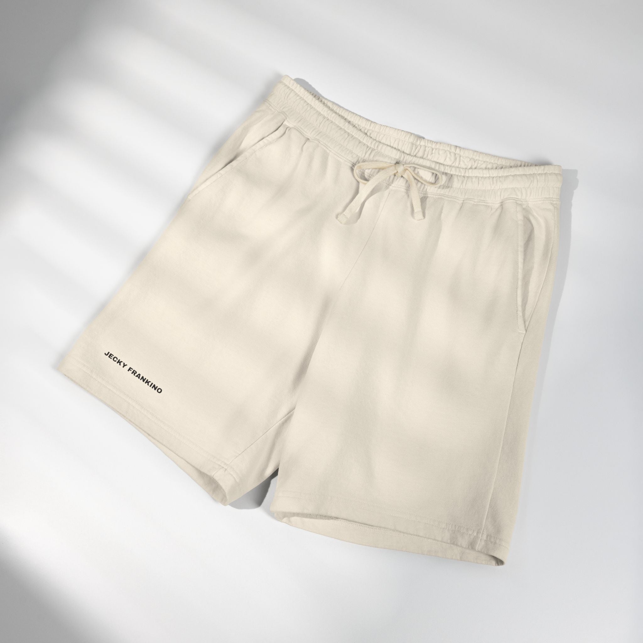 Fleece Shorts with Tiny Smiley Face Embroidered Sweat Shorts | 4 colors
