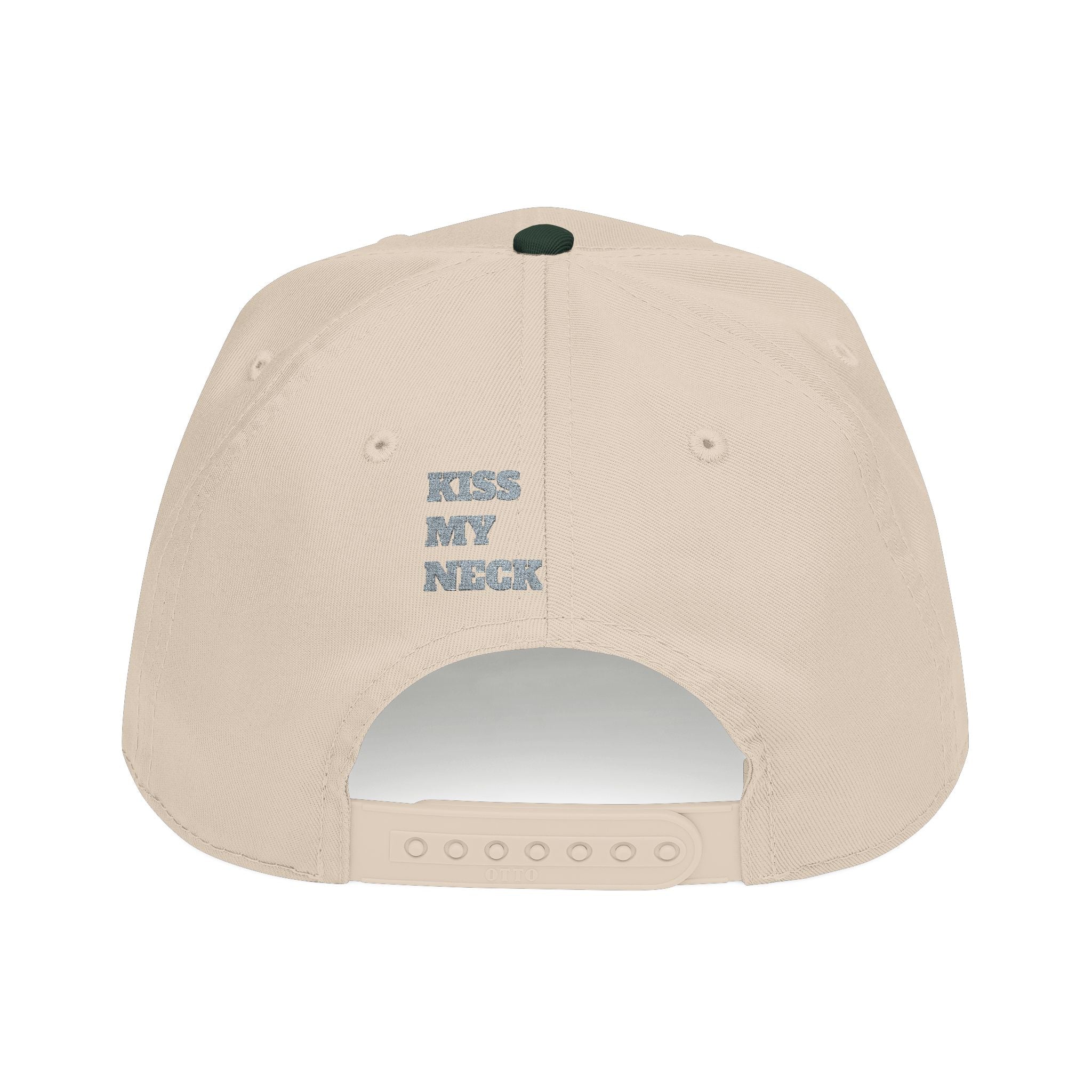 Yellow Script Logo Mid Profile Baseball Cap | Two-Tone Brim, Embroidered Back Logo