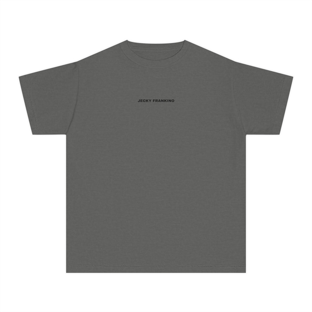 Smiling Face Graphic Youth Tee | Minimal Emoji Back Print