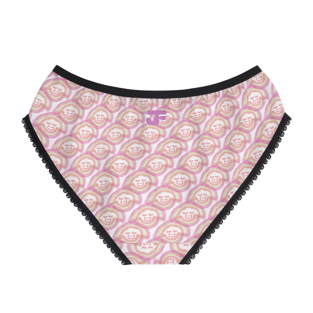 Smiling Sun JF Pattern Women's Briefs | Pink Retro All-Over Print