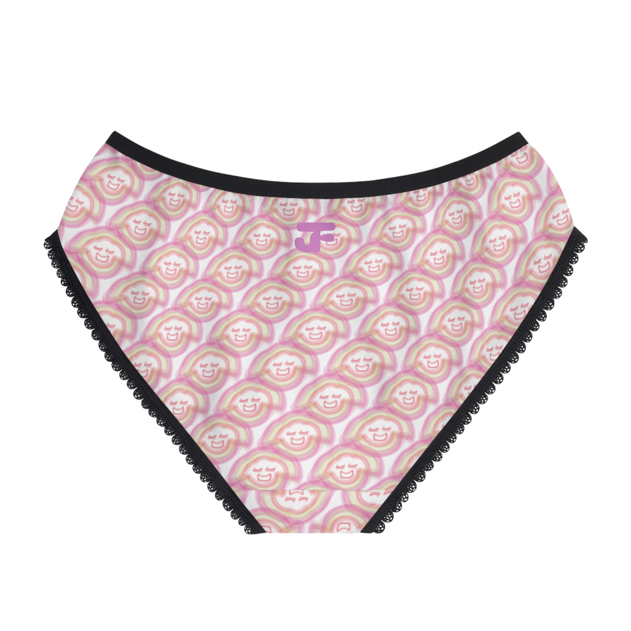 Smiling Sun JF Pattern Women's Briefs | Pink Retro All-Over Print