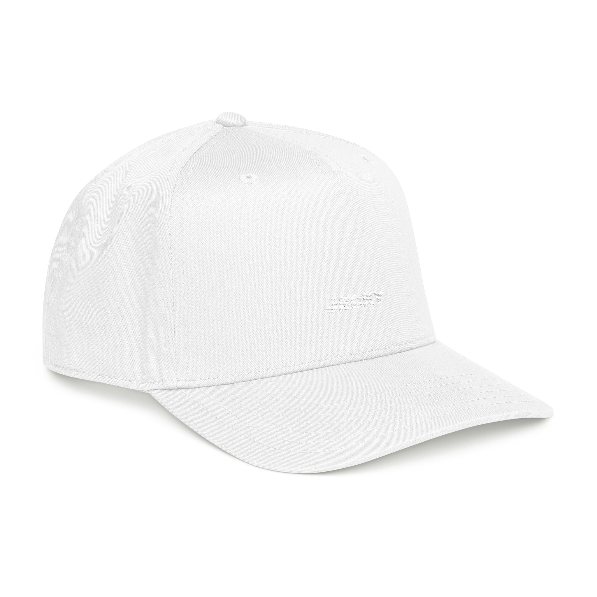 Yellow Script Logo Mid Profile Baseball Cap | Two-Tone Brim, Embroidered Back Logo