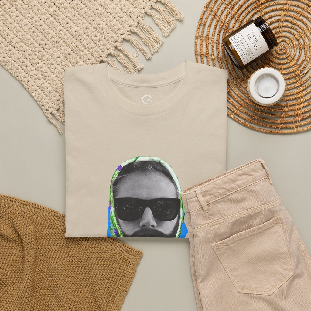 JECKY FOULARD  Man  T-Shirt | Retro Portrait, Sunglasses, Vaporwave Accent