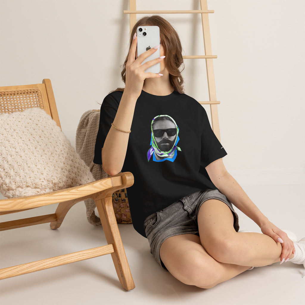 JECKY FOULARD  Man  T-Shirt | Retro Portrait, Sunglasses, Vaporwave Accent