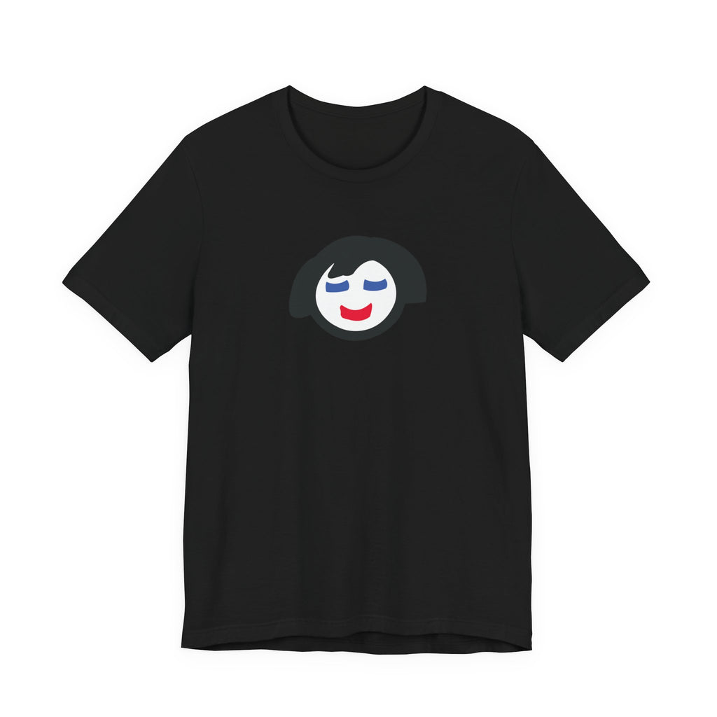 Minimalist Smiling Face Graphic Tee — Cute Peaceful Emoji T-Shirt