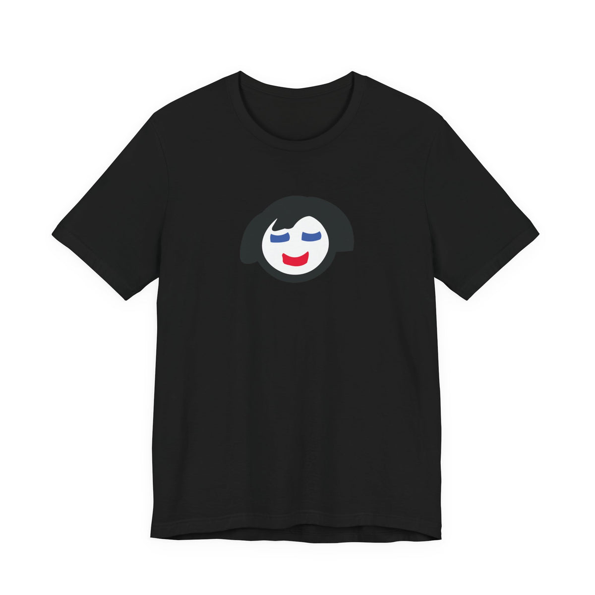 Minimalist Smiling Face Graphic Tee — Cute Peaceful Emoji T-Shirt