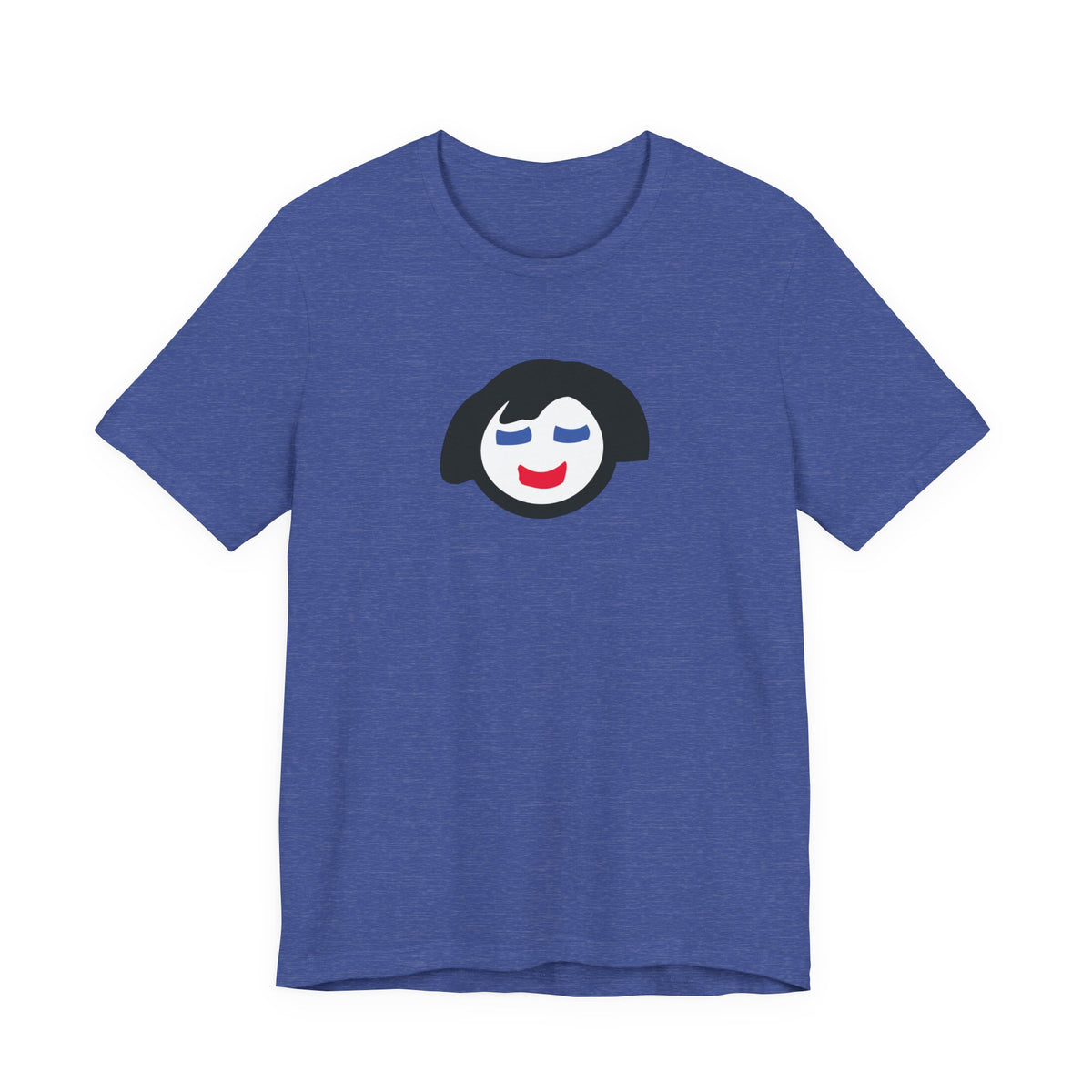 Minimalist Smiling Face Graphic Tee — Cute Peaceful Emoji T-Shirt