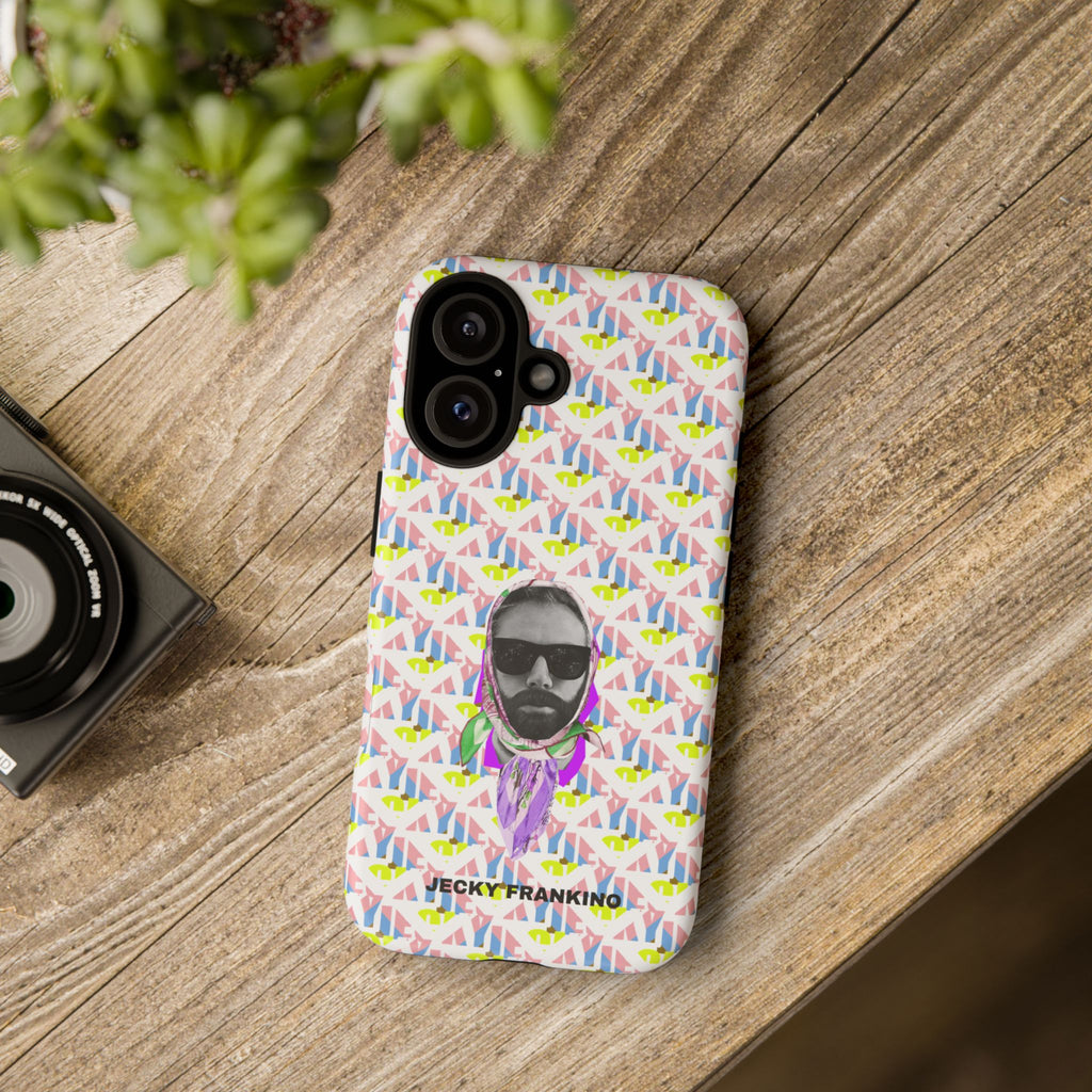JECKY Retro Geometric Pattern with Sunglass Portrait Phone Case | Tough Cases