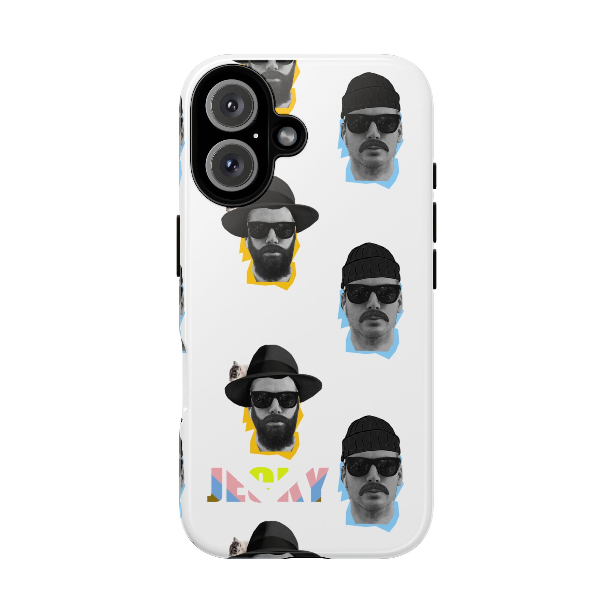 Mustache JECKY Faces phone case | Tough Phone Case, pattern, retro portraits