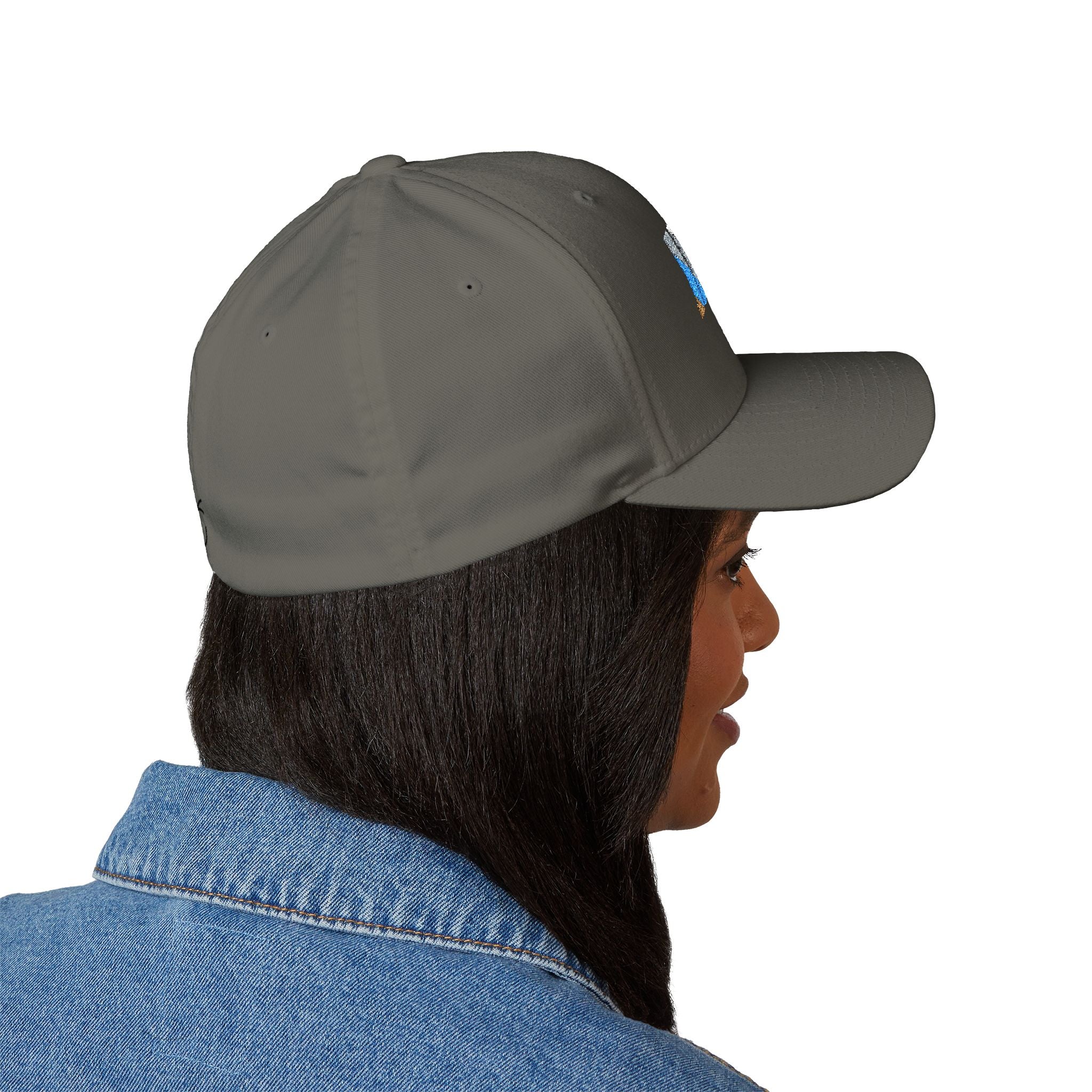 JECKY Text Patch Cap | Embroidered Baseball Hat, Winking Back Detail
