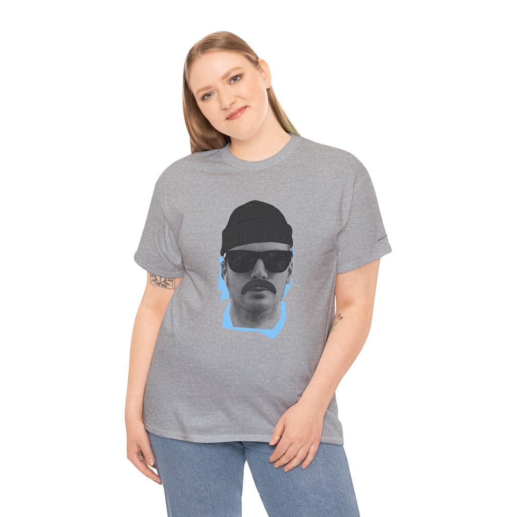 JECKY BLACK Beanie  Man  T-Shirt | Retro Portrait, Sunglasses, Vaporwave Accent